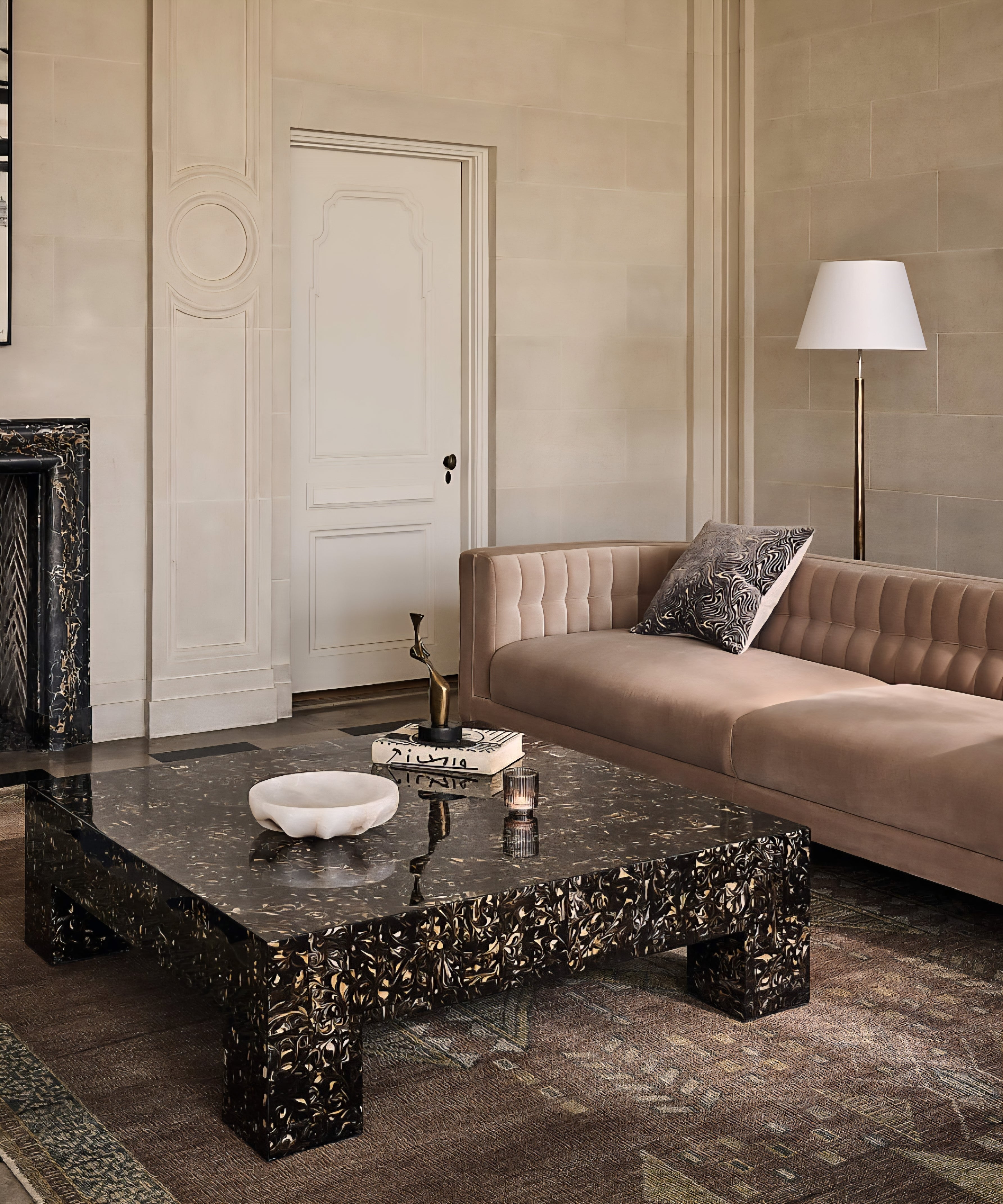 THE ONE × Ambroise — Light Taupe Velvet Sofa