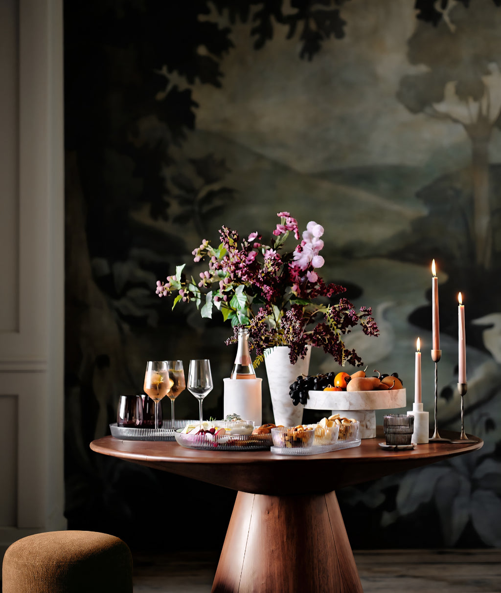 THE ONE × Pedestal — Wood Dining Table
