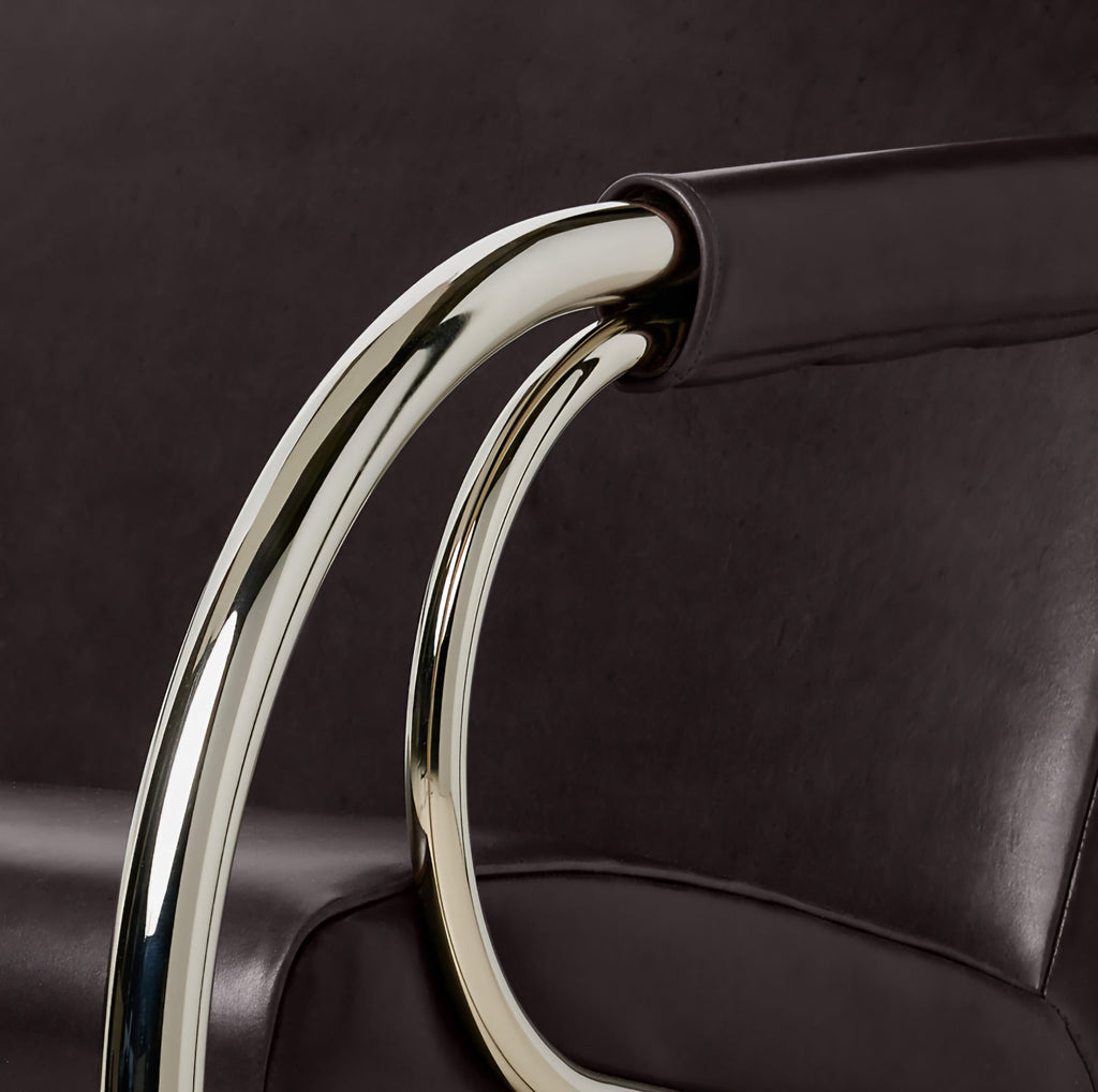THE ONE × Loop — Chocolate Leather Accent Chair