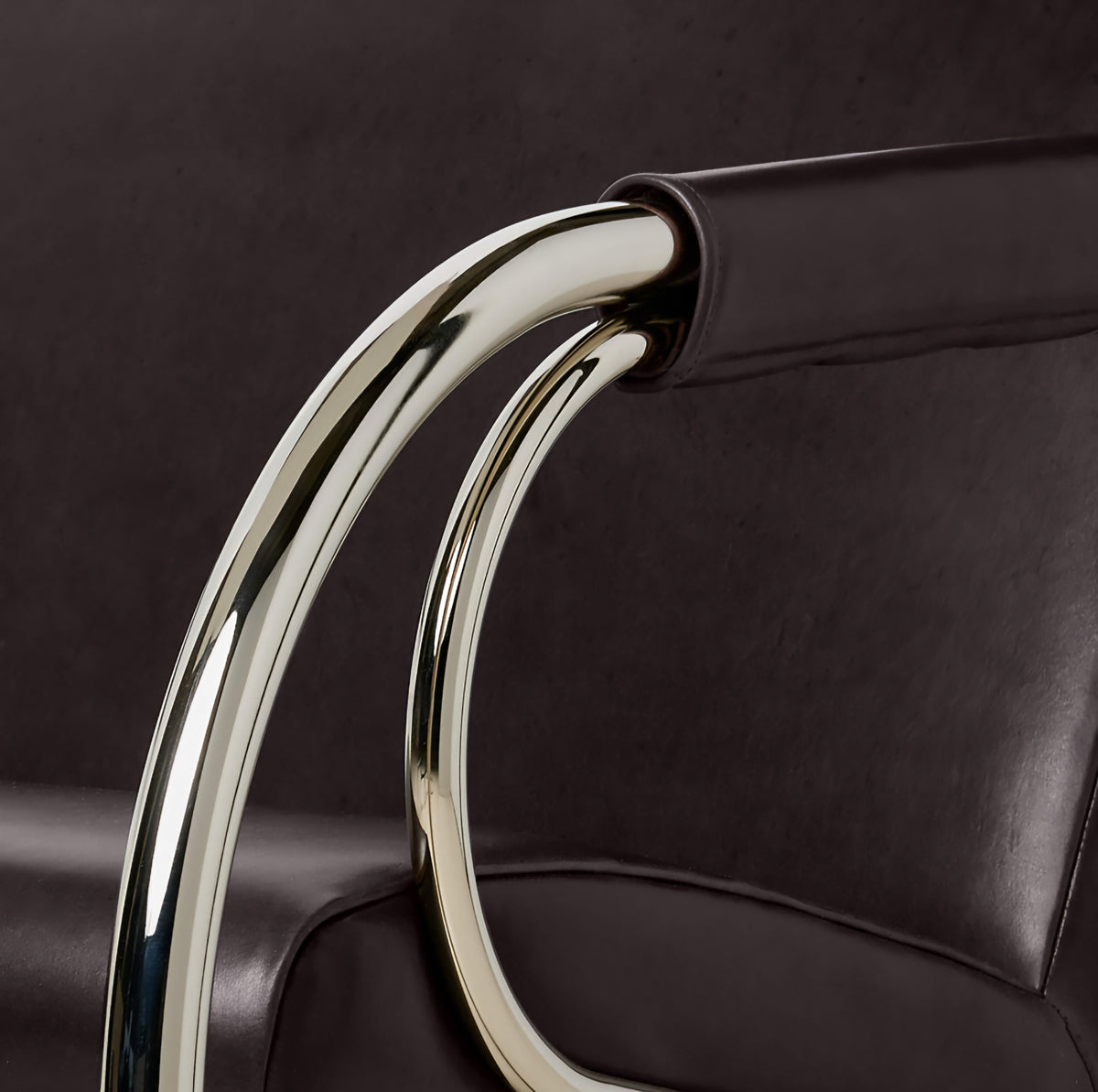 THE ONE × Loop — Chocolate Leather Accent Chair