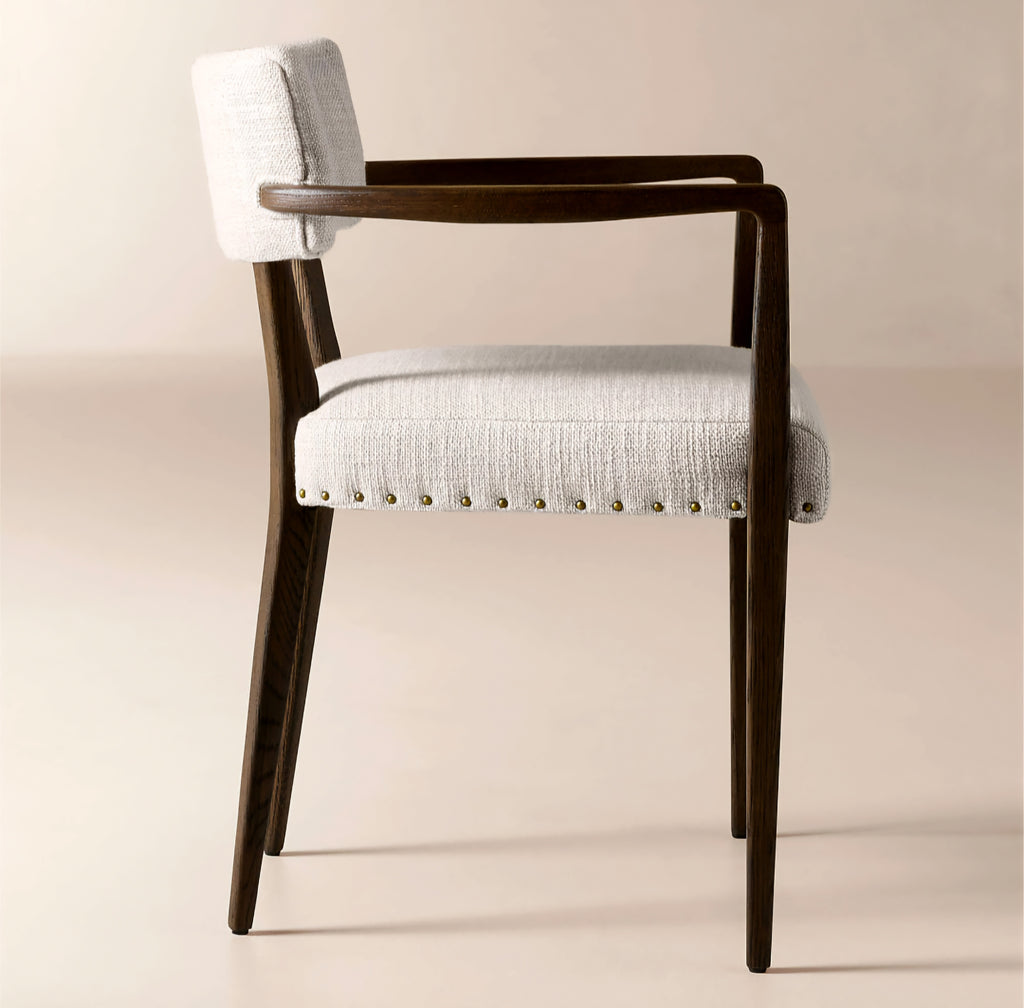 THE ONE × Arlo — Smoked Mauve Performance Fabric Dining Armchair