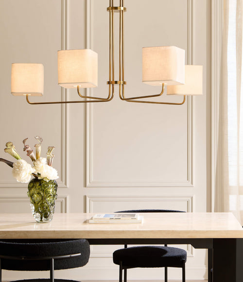 THE ONE × Archer — Multi-Arm Aged Brass Chandelier