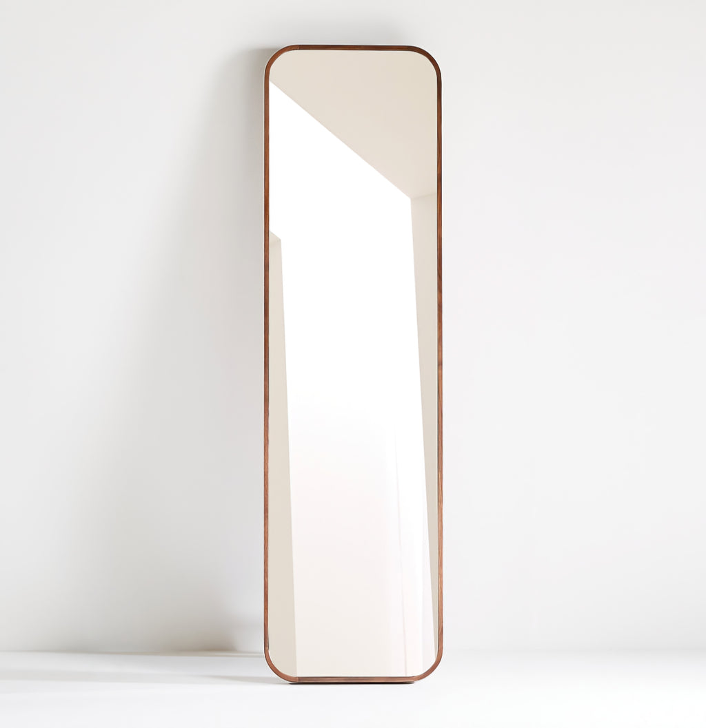 THE ONE × Edge — Medium Walnut Rectangle Standing Mirror