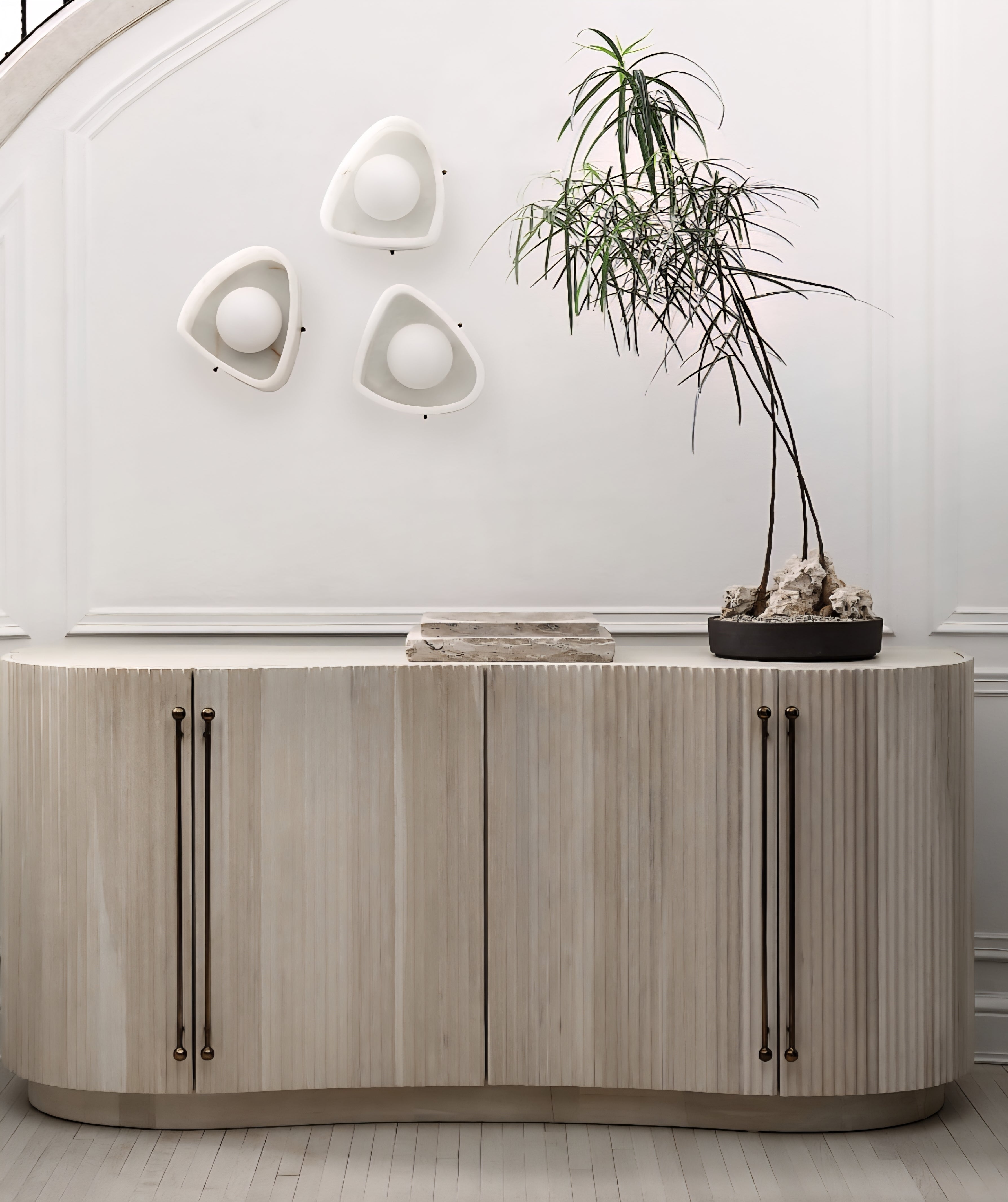 THE ONE × Coastline — Oak Wood Fluted Credenza (72")