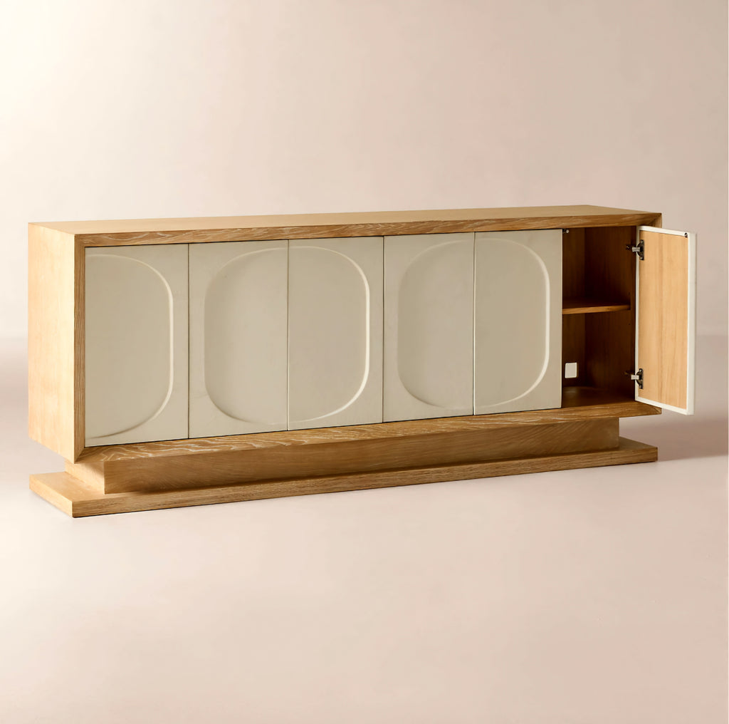 THE ONE × Anderson — Leather and Wood Credenza