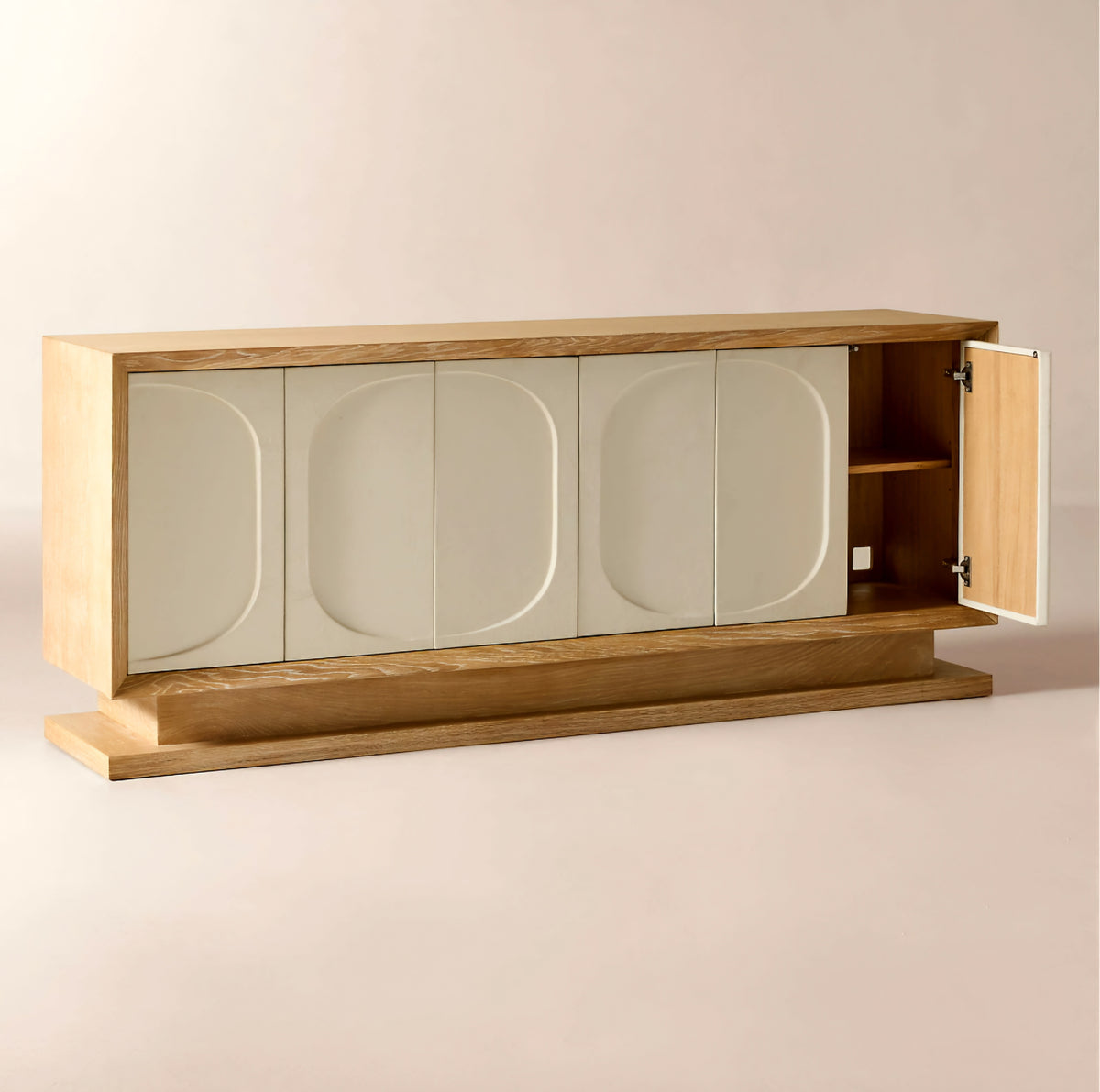 THE ONE × Anderson — Leather and Wood Credenza