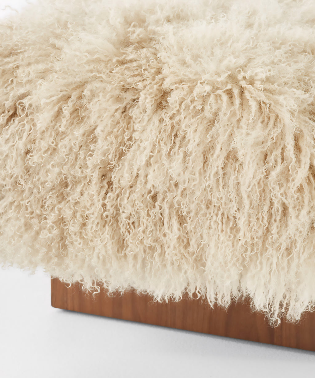 THE ONE × Socca — Sheepskin Upholstered Bench