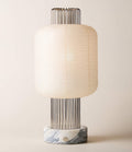 THE ONE × Nagara — Rice Paper Table Lamp with White Marble Base