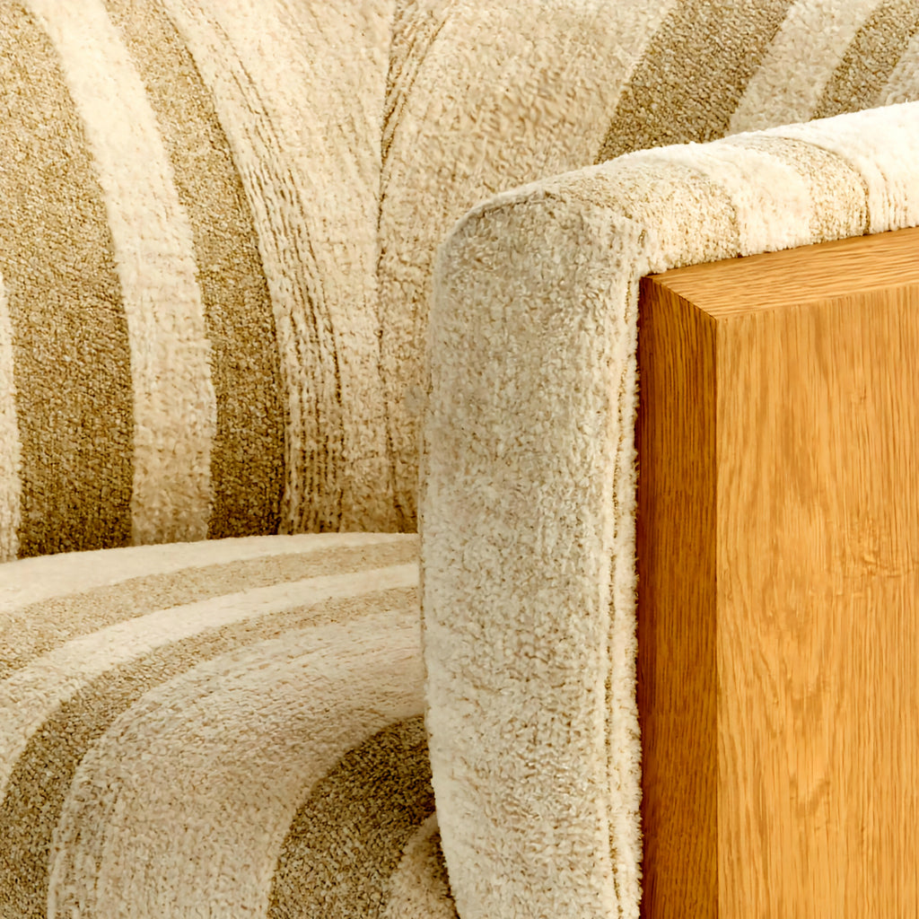 THE ONE × Anvers — Striped Wood Accent Chair