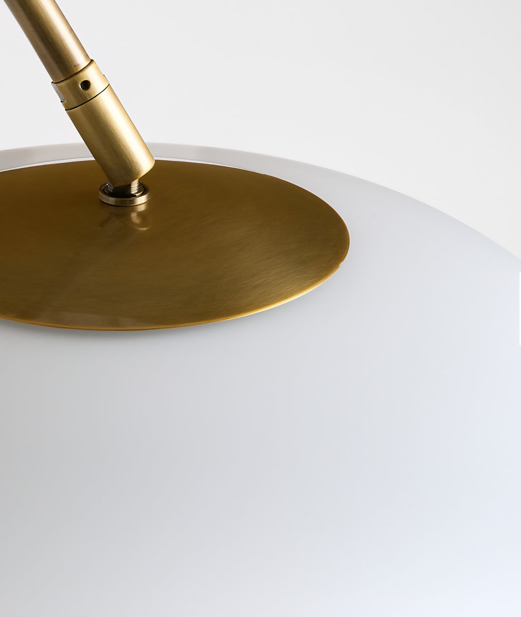 THE ONE × Moon — Brass Arc Floor Lamp with Glass Shade