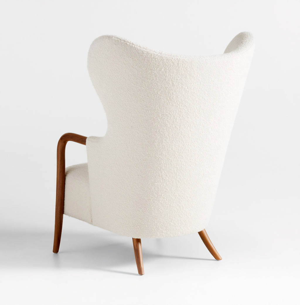 THE ONE × Laso — Ivory Bouclé Accent Chair