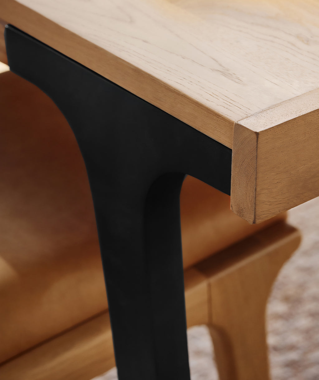 THE ONE × Lakin — White Oak Wood Extendable Dining Table