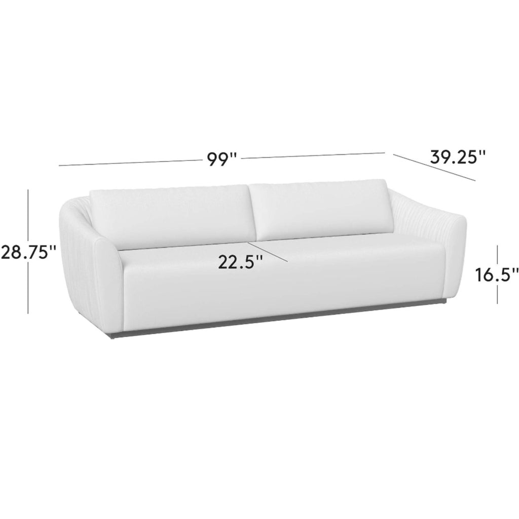 THE ONE × Ruched Velvet Sofa