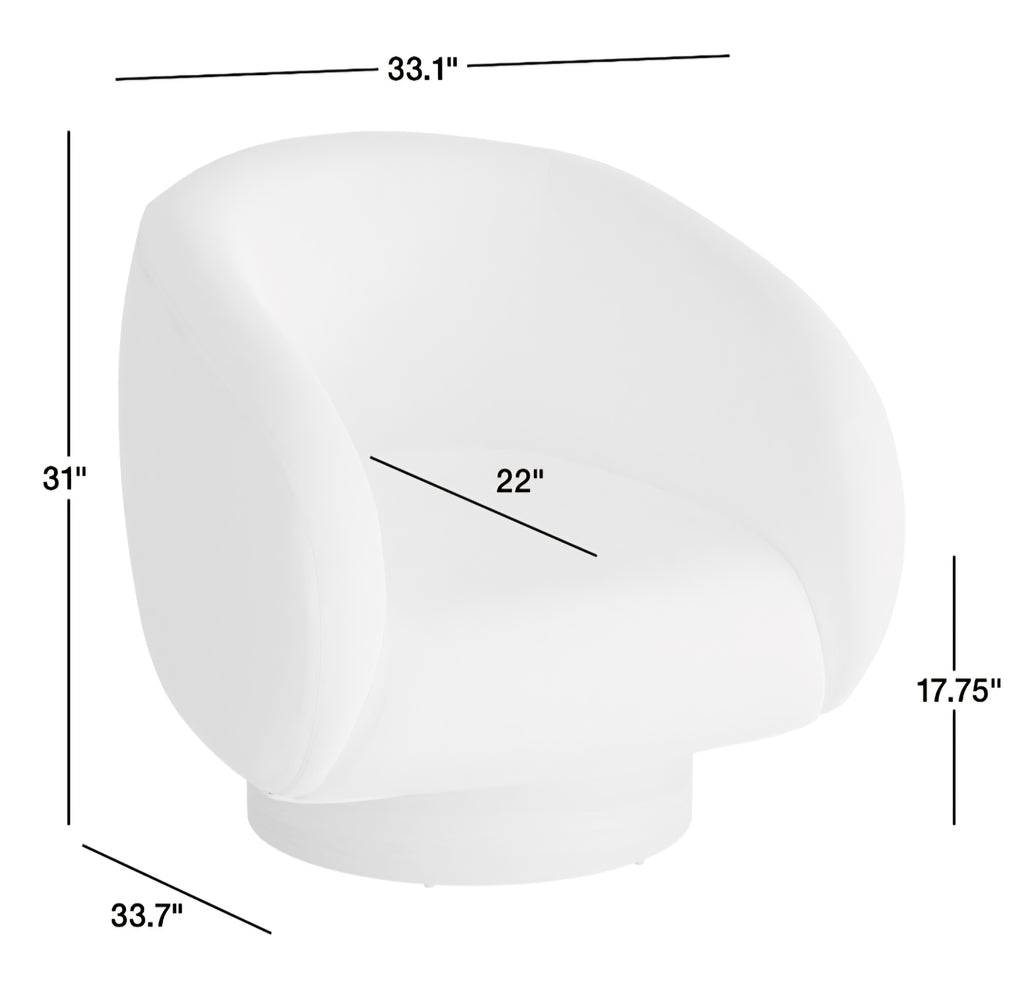 THE ONE × Kessler — Leather Swivel Accent Chair