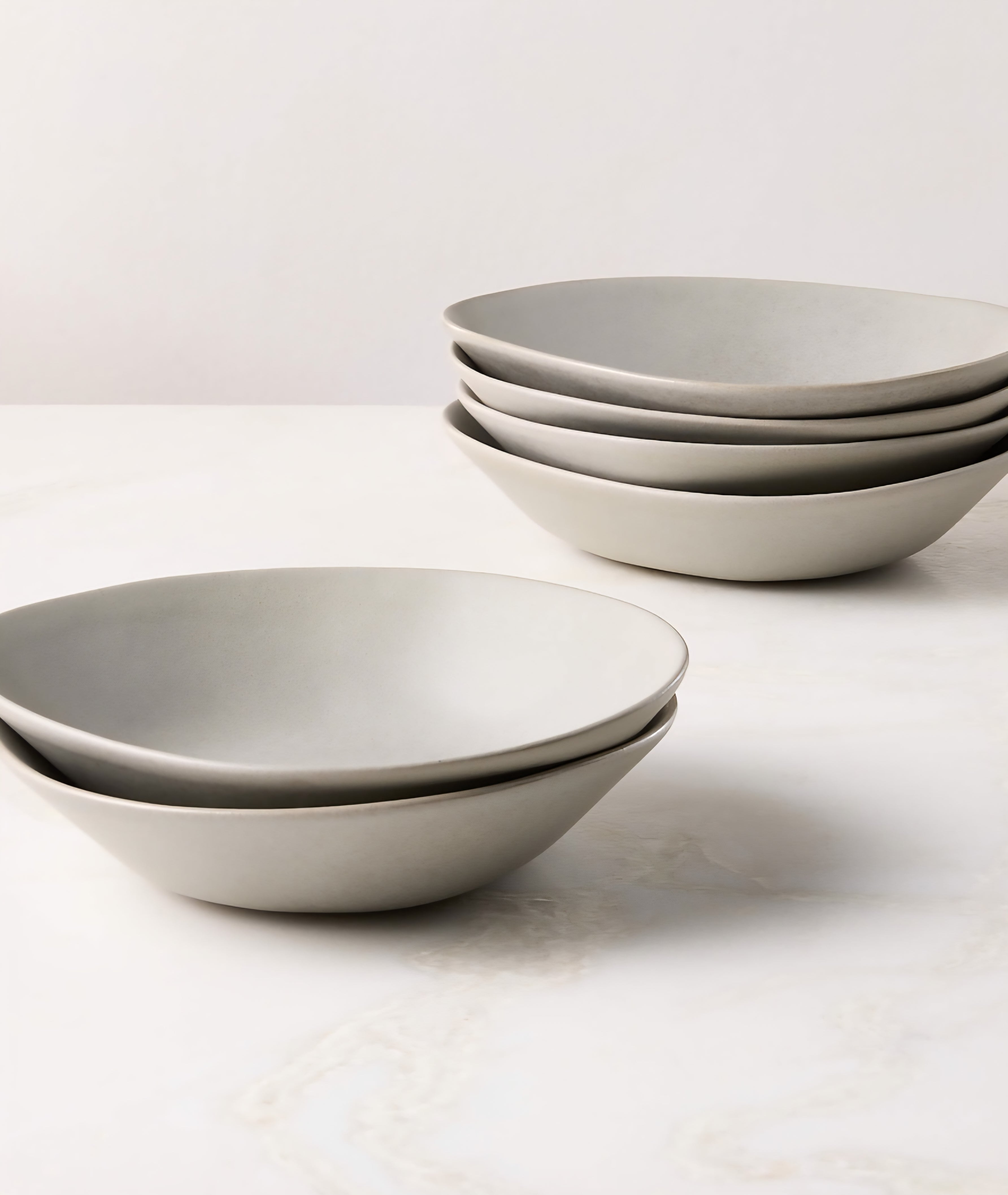 THE ONE × Selene — Ivory Stoneware Soup & Pasta Bowls
