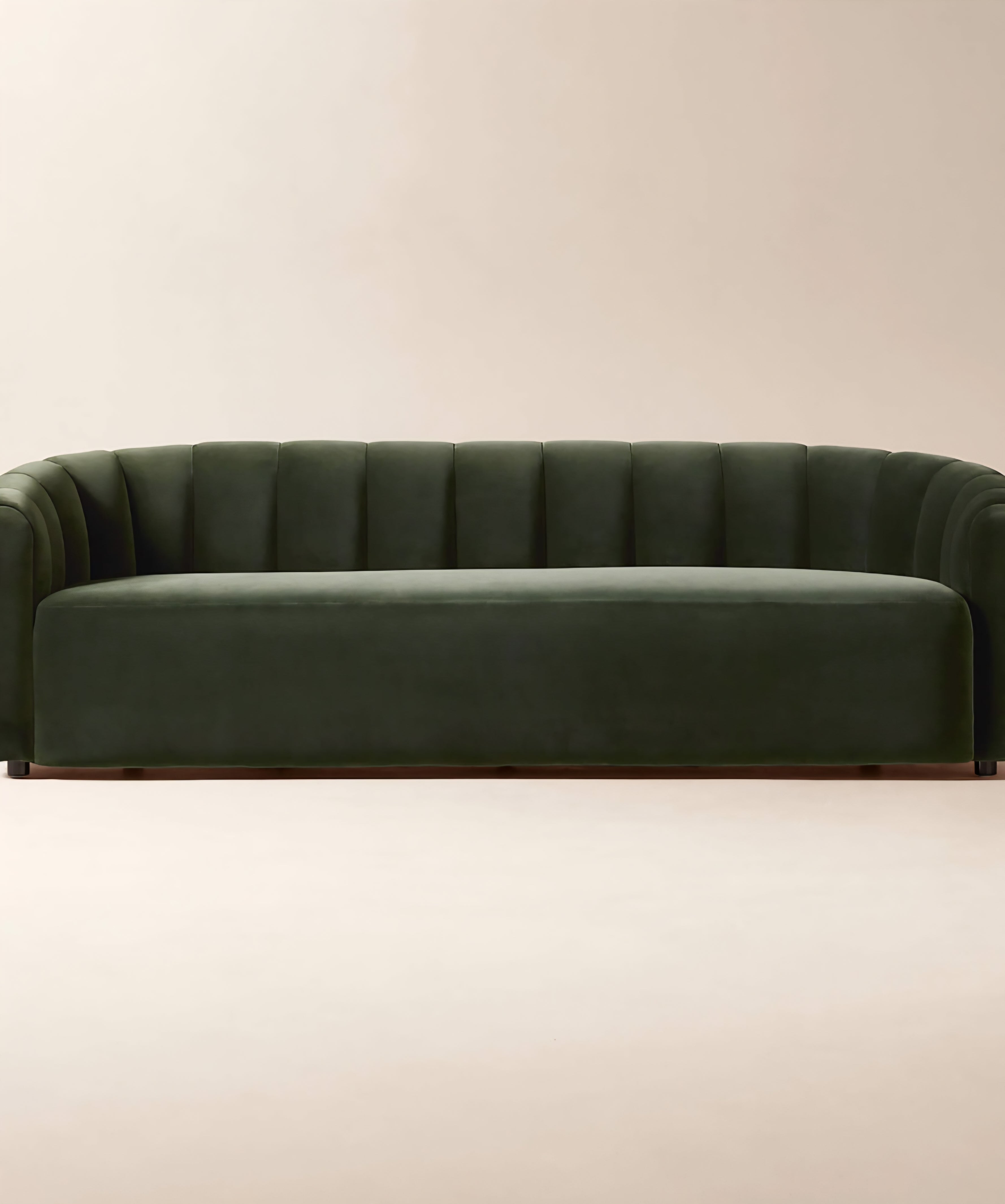 THE ONE × Fitz — Channeled White Boucle Loveseat