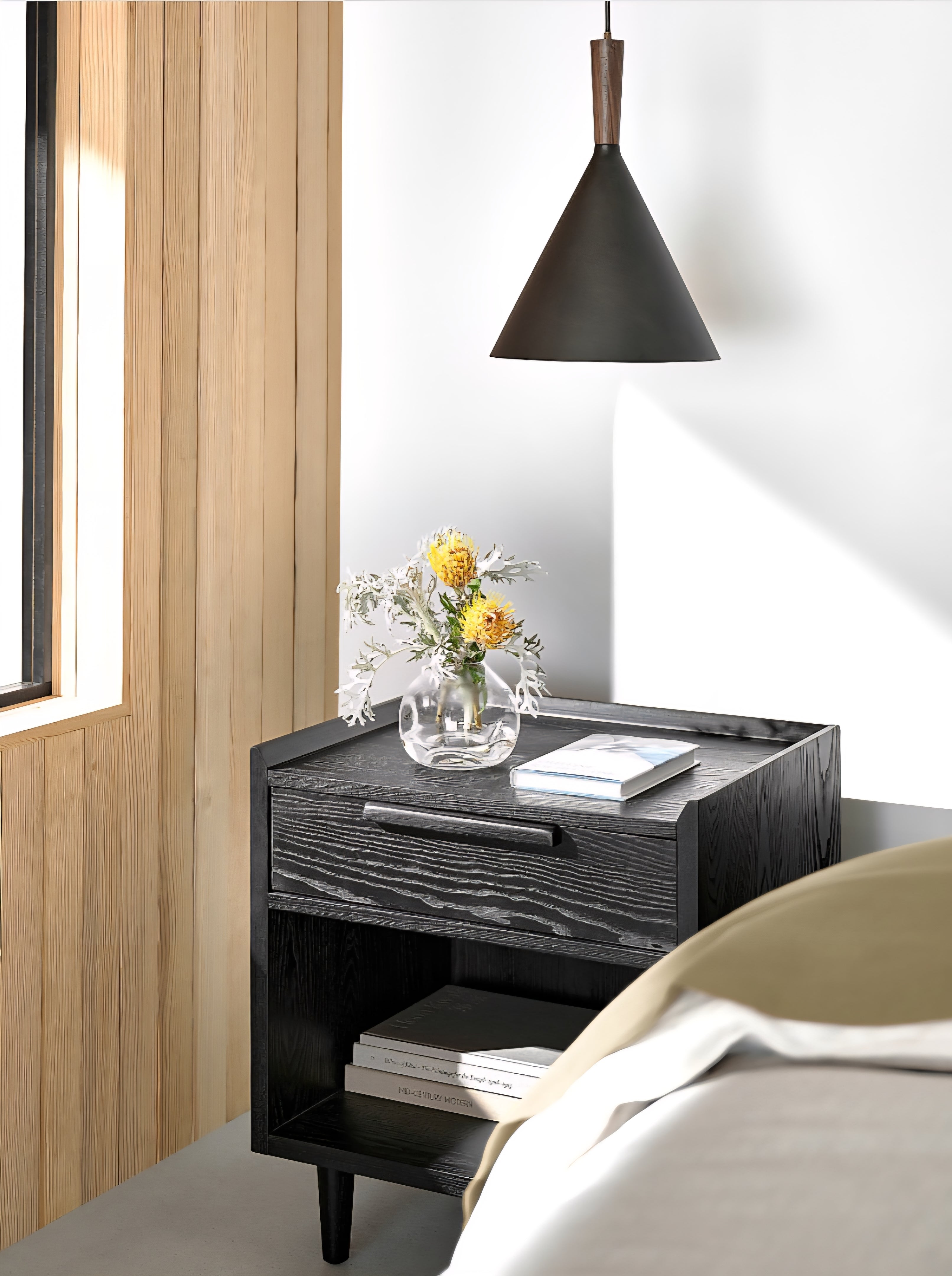 THE ONE × Weston — Black Mid‑Century Modern Pendant Light (11")