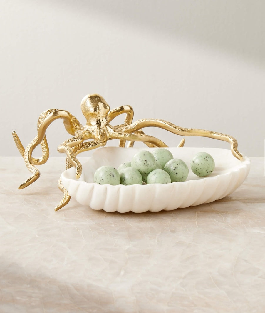 THE ONE × Ammon — Brass and Marble Serving Bowl
