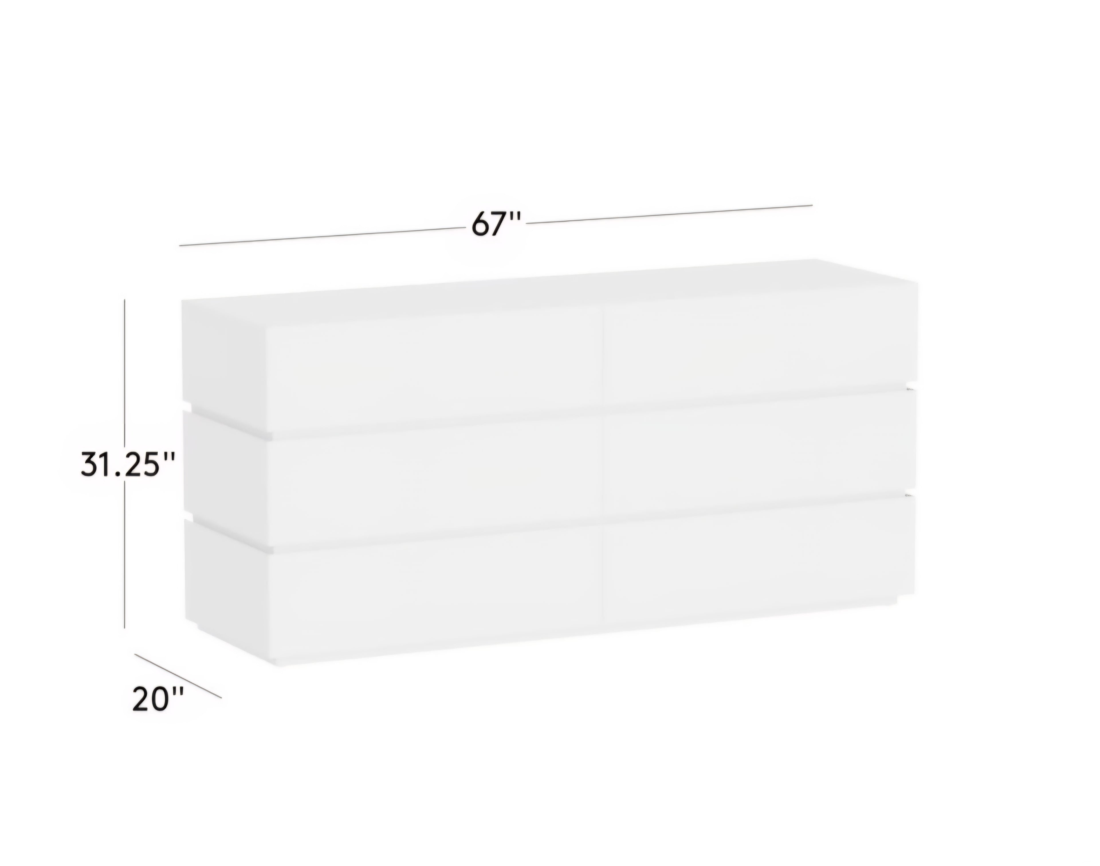 THE ONE × Dover — 9-Drawer Warm White Lacquered Dresser with Travertine Top