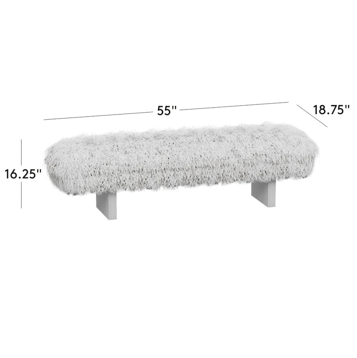THE ONE × Socca — Sheepskin Upholstered Bench