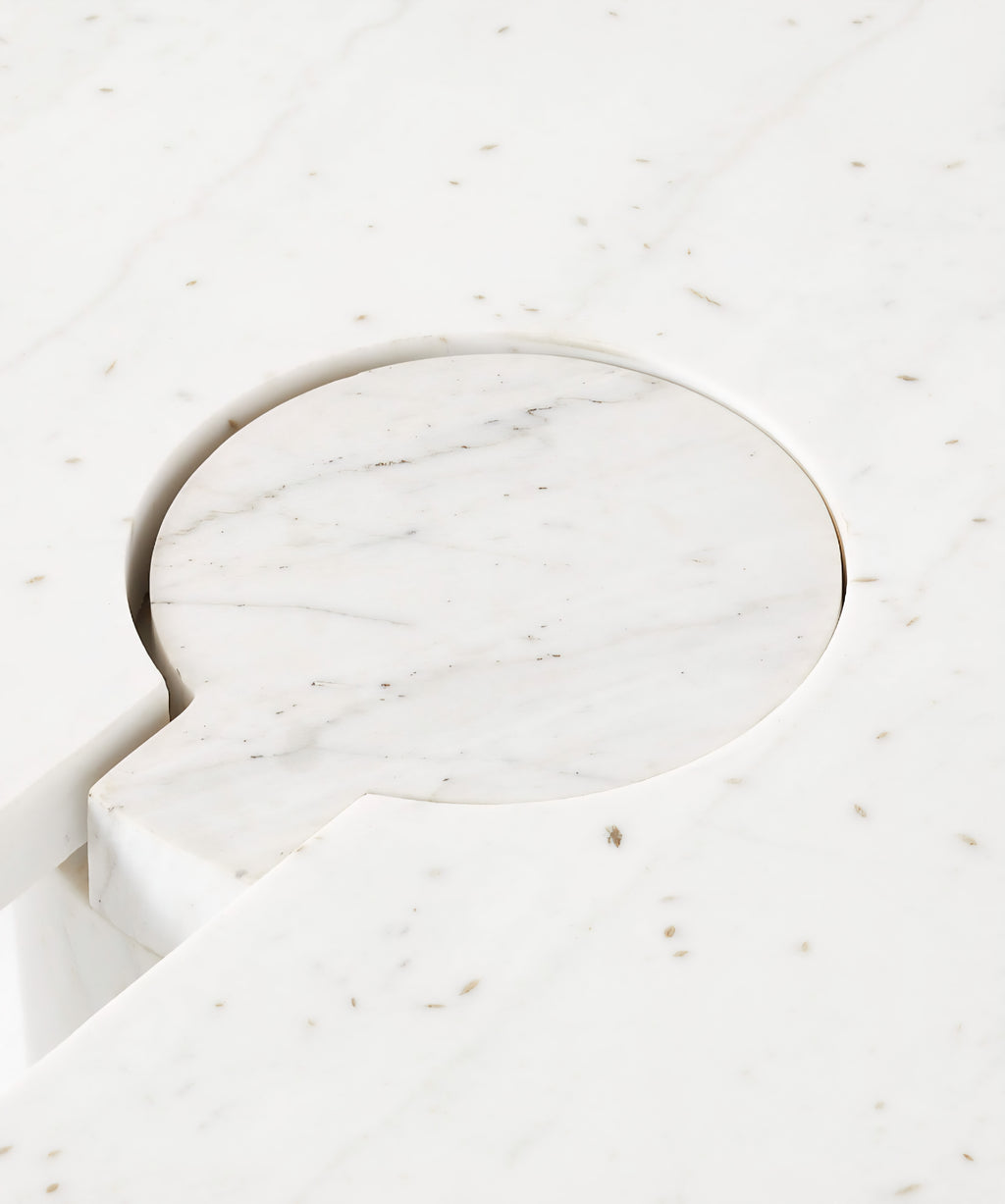 THE ONE × Liguria — Oval Marble Coffee Table