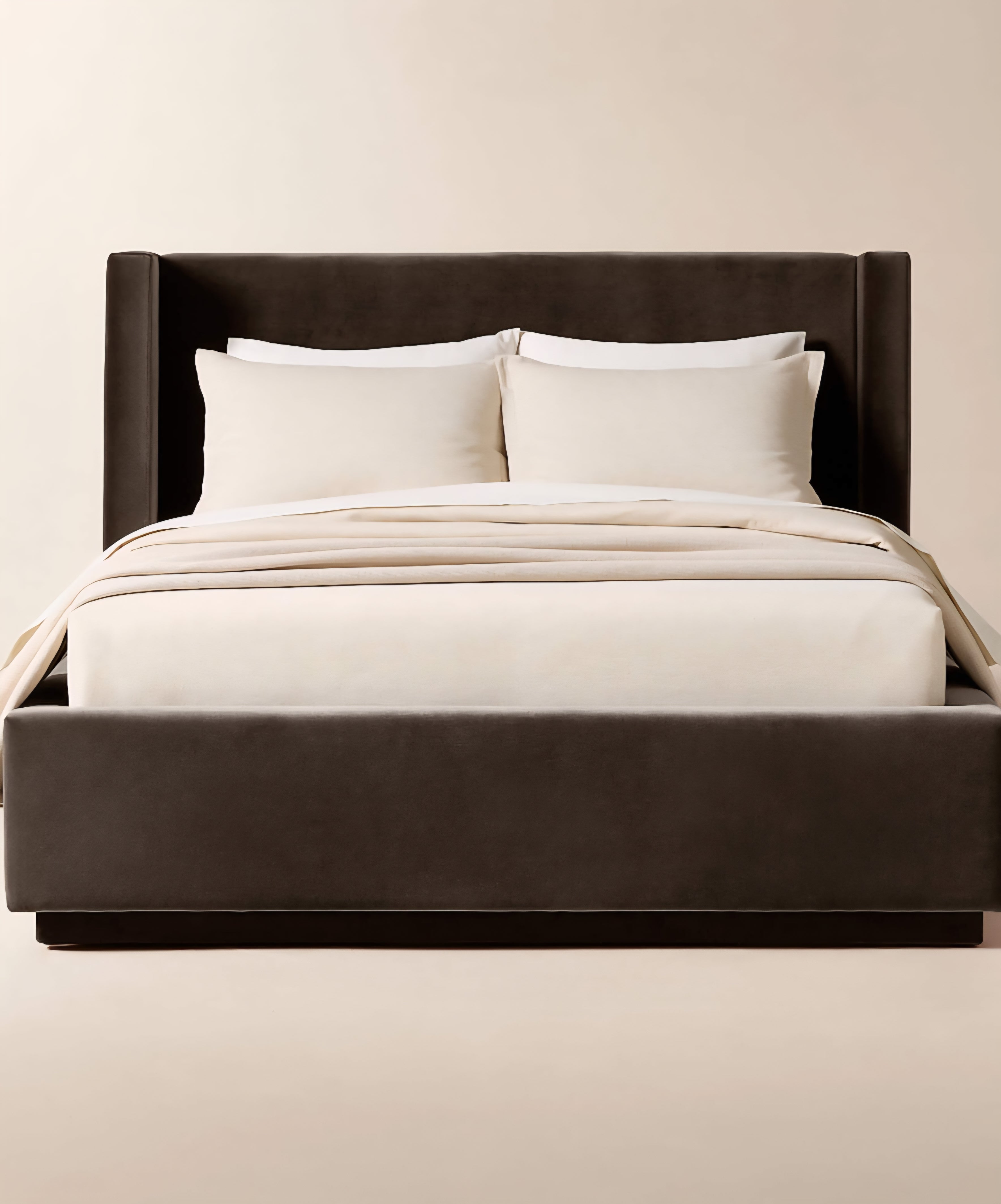 THE ONE × Russell — Velvet Upholstered Queen Storage Bed