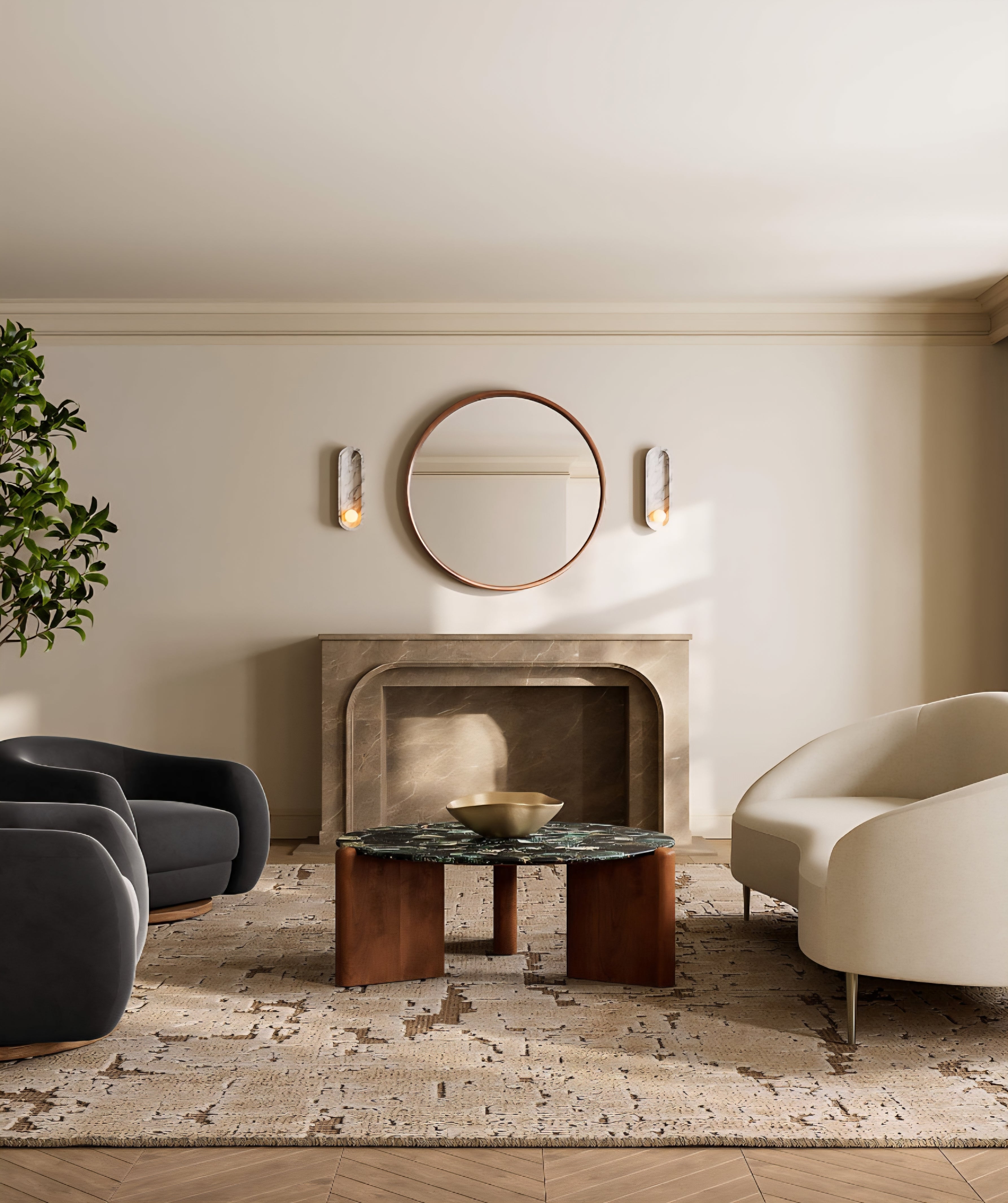 THE ONE × Curvo — White Performance Fabric Sofa by goop