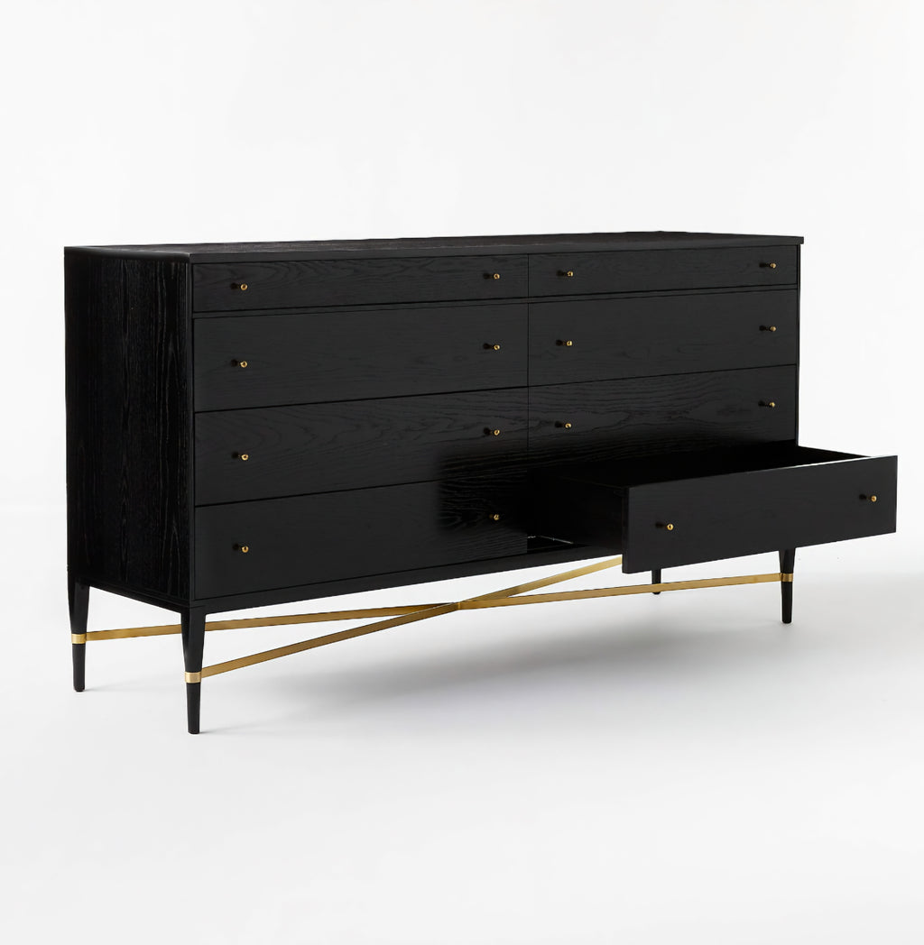 THE ONE × Connoisseur — Black Oak Wood 8-Drawer Dresser