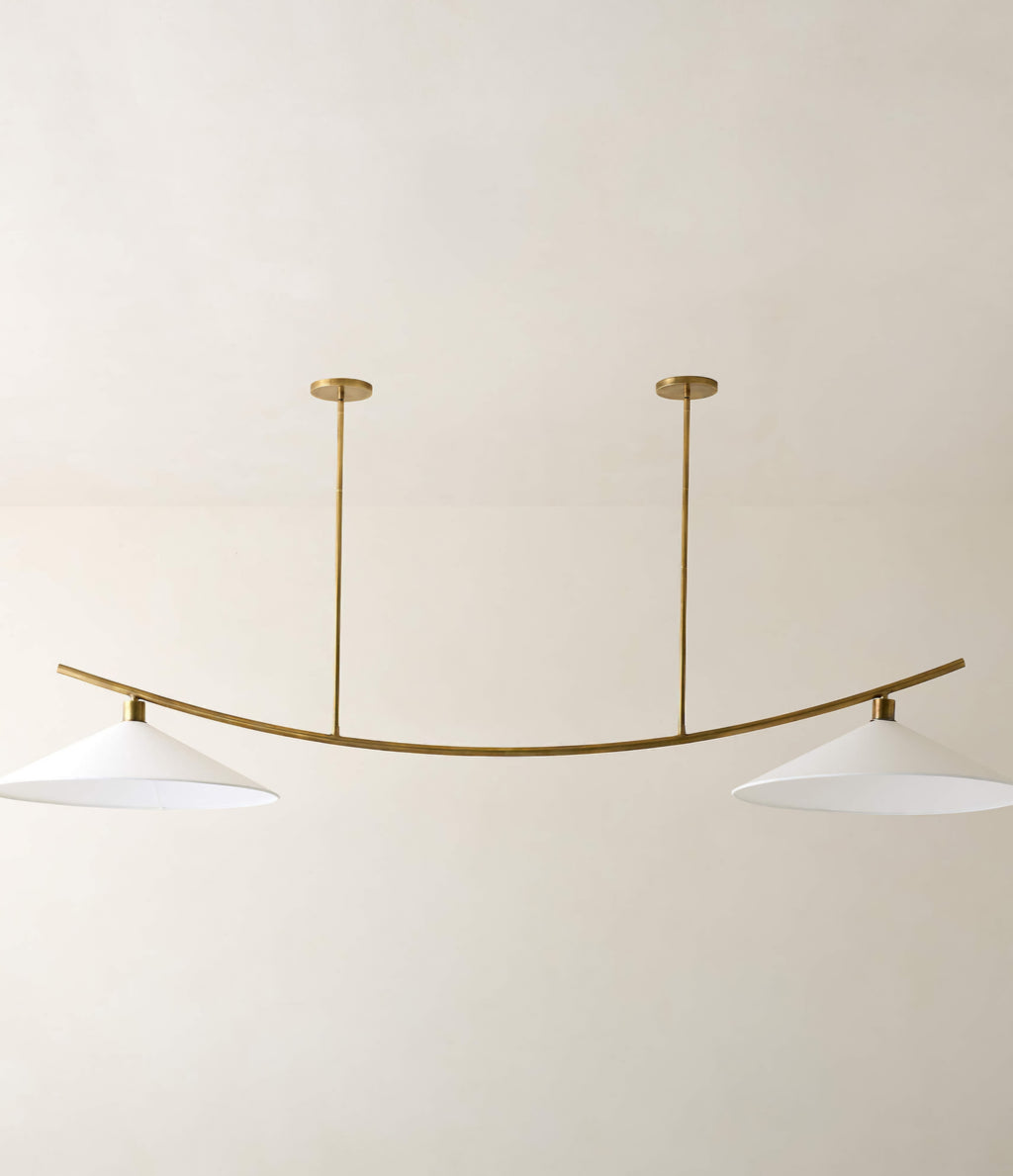 THE ONE × Leo — 2-Light Aged Brass Pendant Light