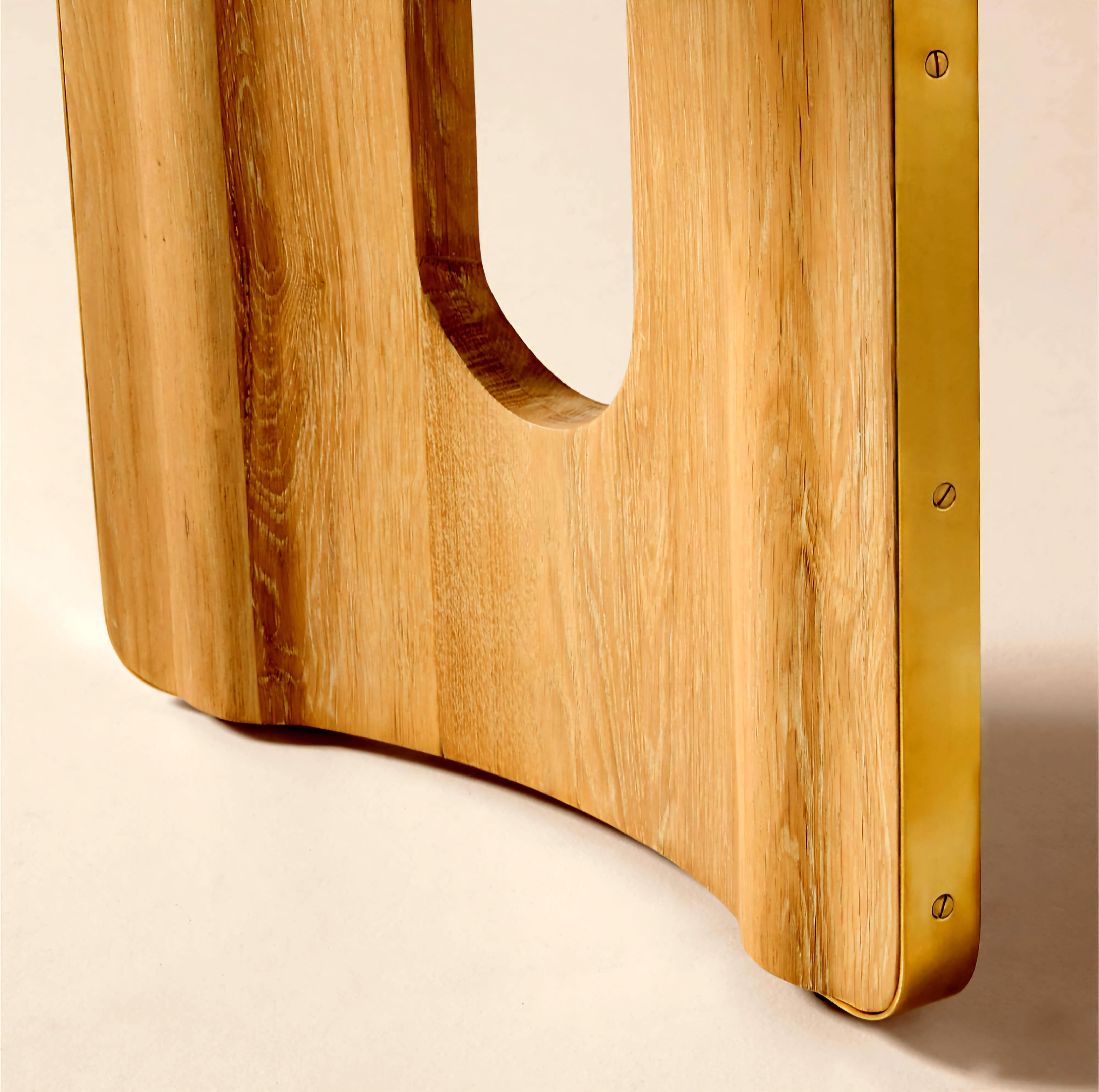 THE ONE × Albertine — Oval Oak and Unlacquered Brass Dining Table