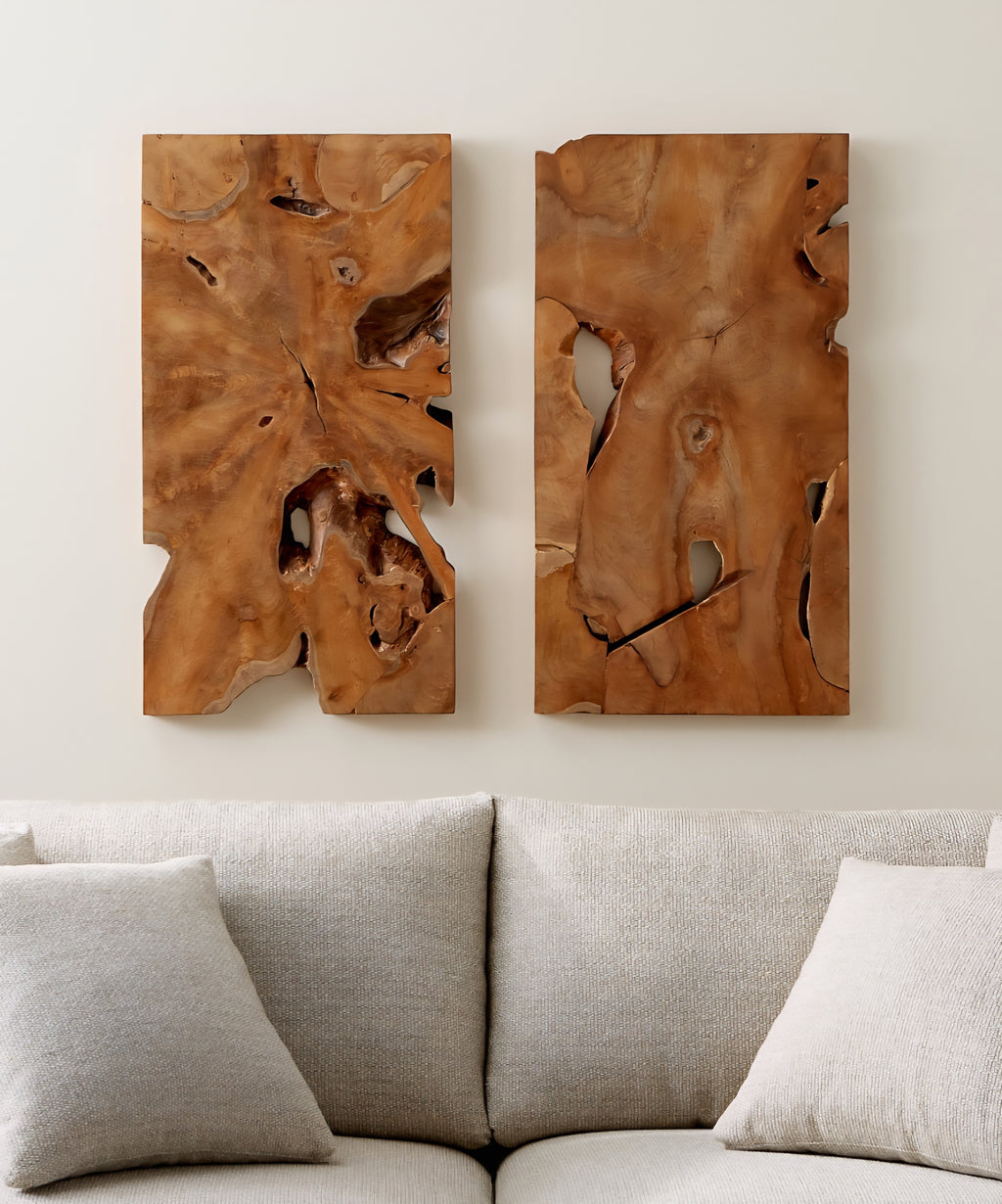 THE ONE × Slice — Teak Wall Art (19"x35")