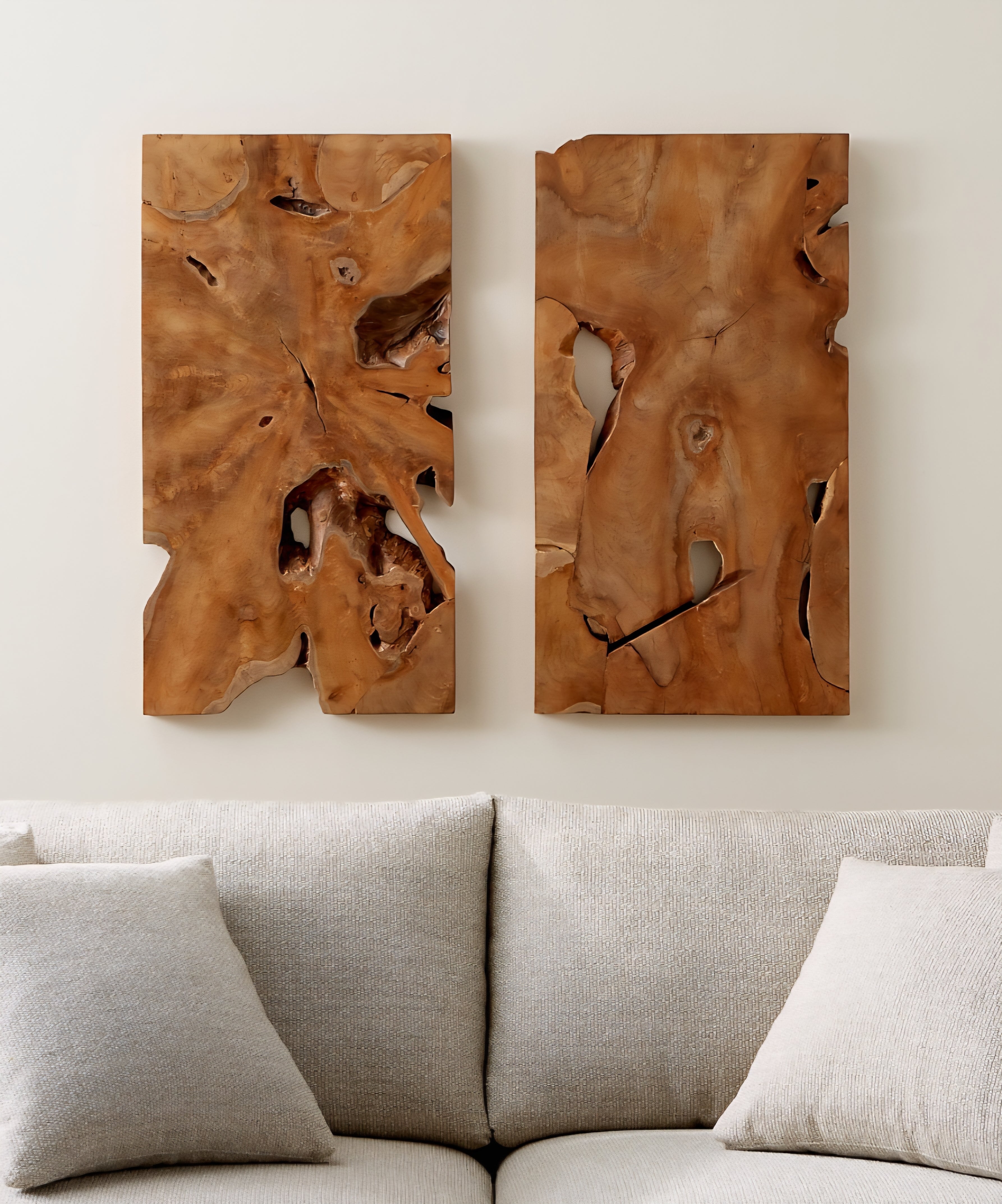 THE ONE × Slice — Teak Wall Art (19"x35")