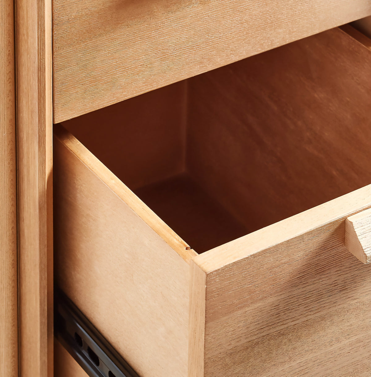 THE ONE × Elias — Natural Elm Wood Desk with File Cabinet (66")