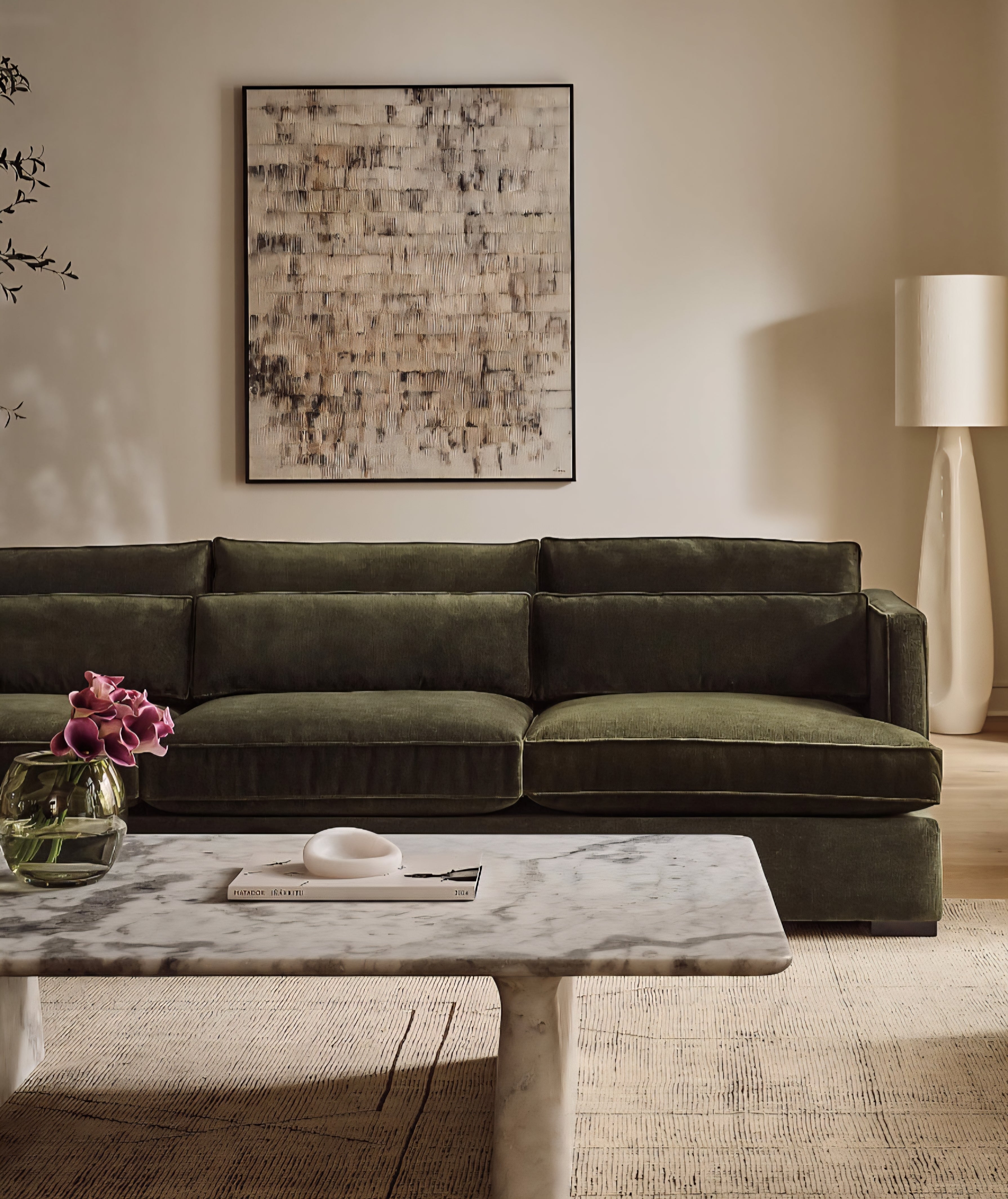 THE ONE × Eastman — White Performance Fabric Sofa
