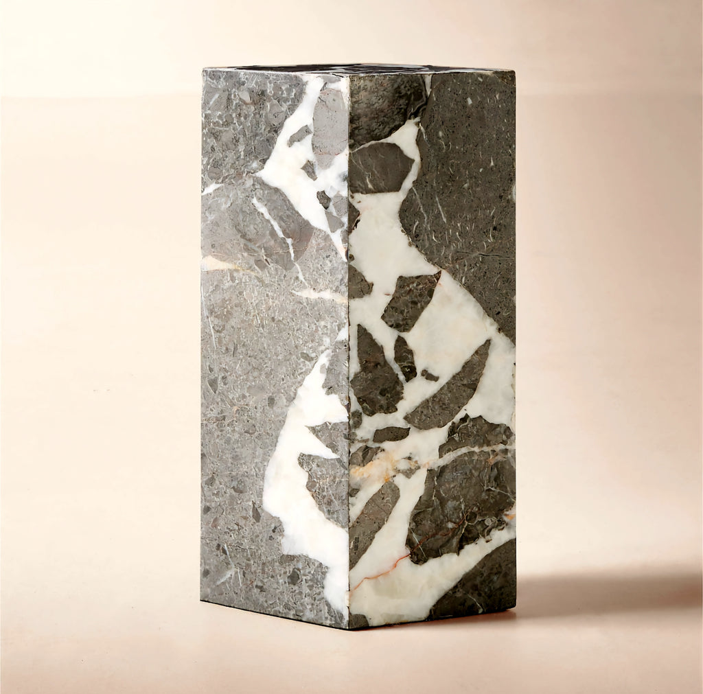 THE ONE × Saul — Grey Marble Drink Table
