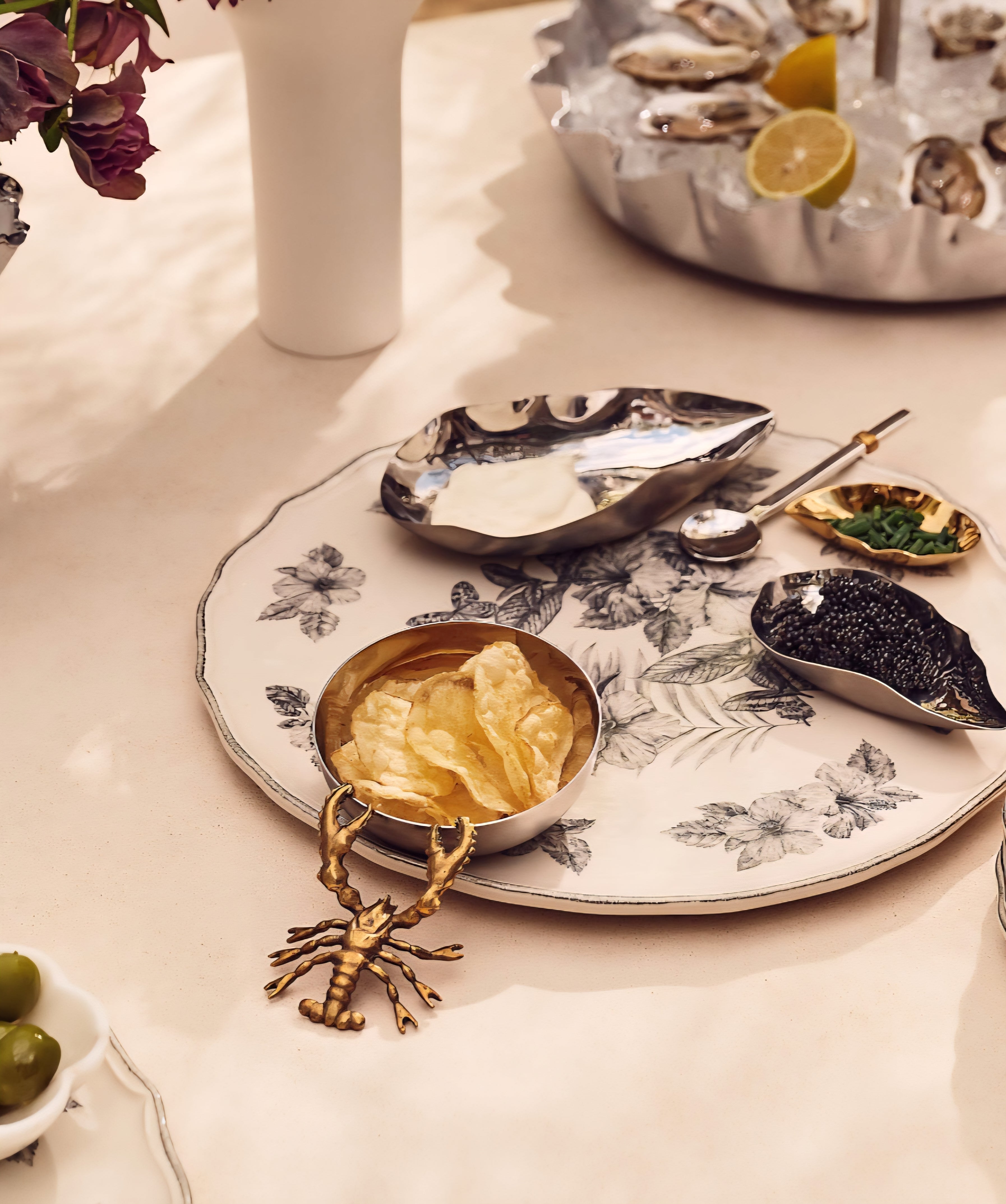 THE ONE × Lobster — Stainless Steel and Brass Snack Bowl