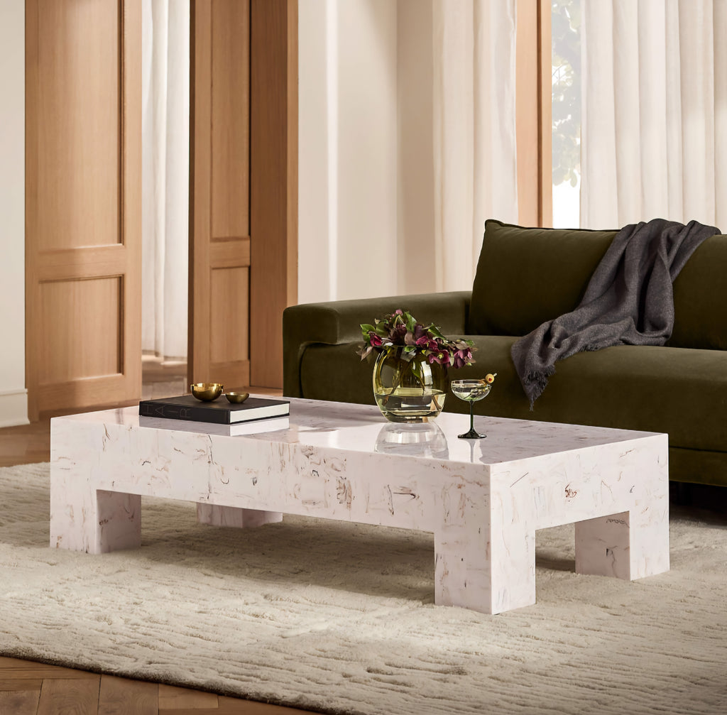 THE ONE × Scatola — Brown Burl Wood Coffee Table