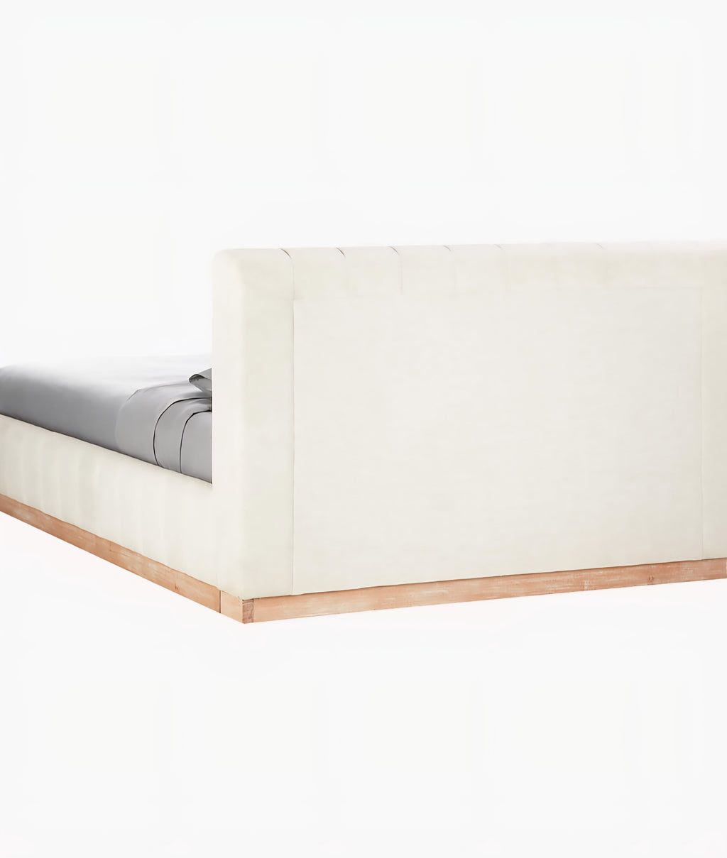 THE ONE × Forte — Channeled White Performance Fabric Upholstered Bed