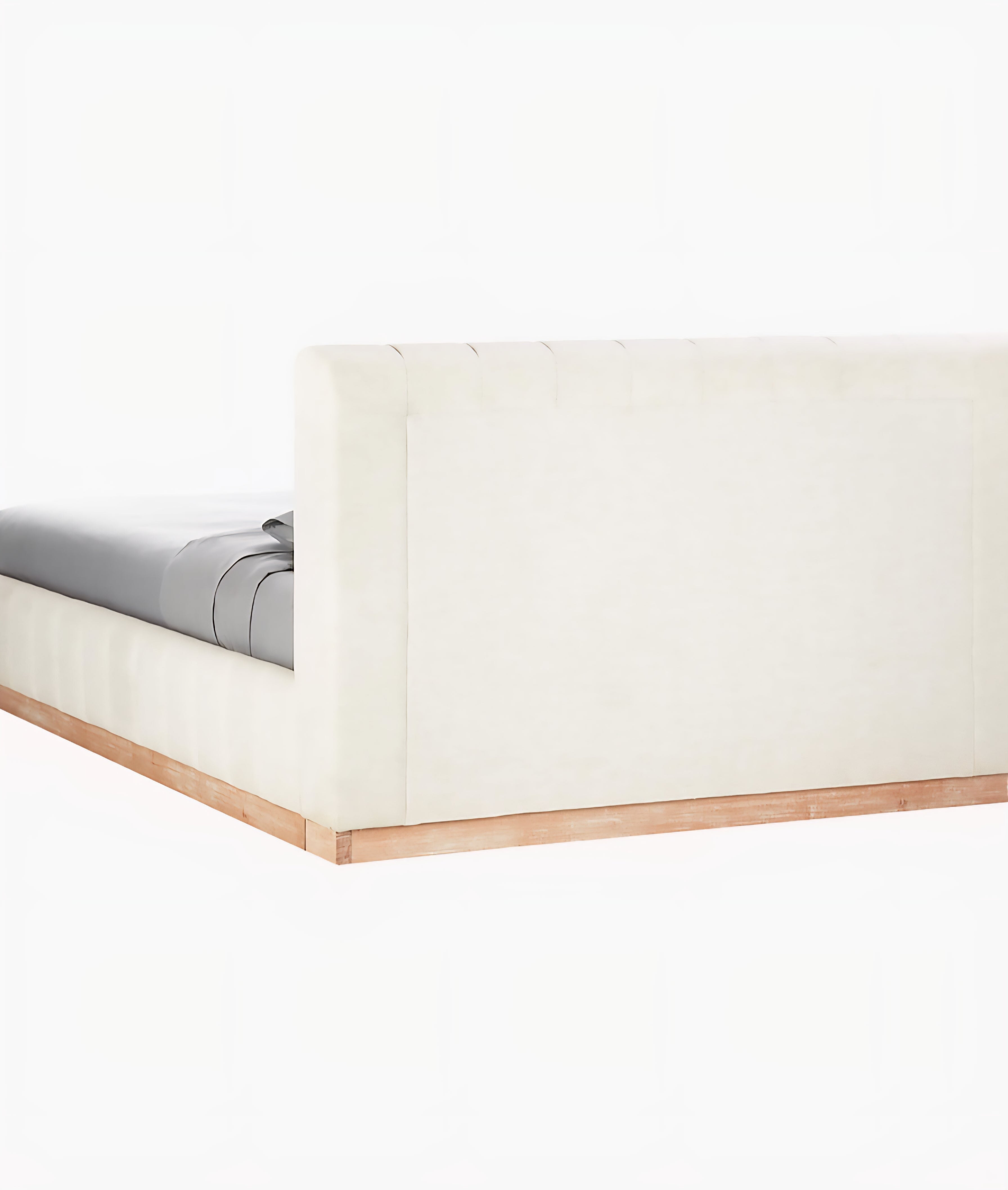 THE ONE × Forte — Channeled White Performance Fabric Upholstered Bed