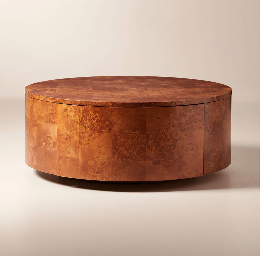 THE ONE × Purl — 36" Burl Wood Rotating Coffee Table