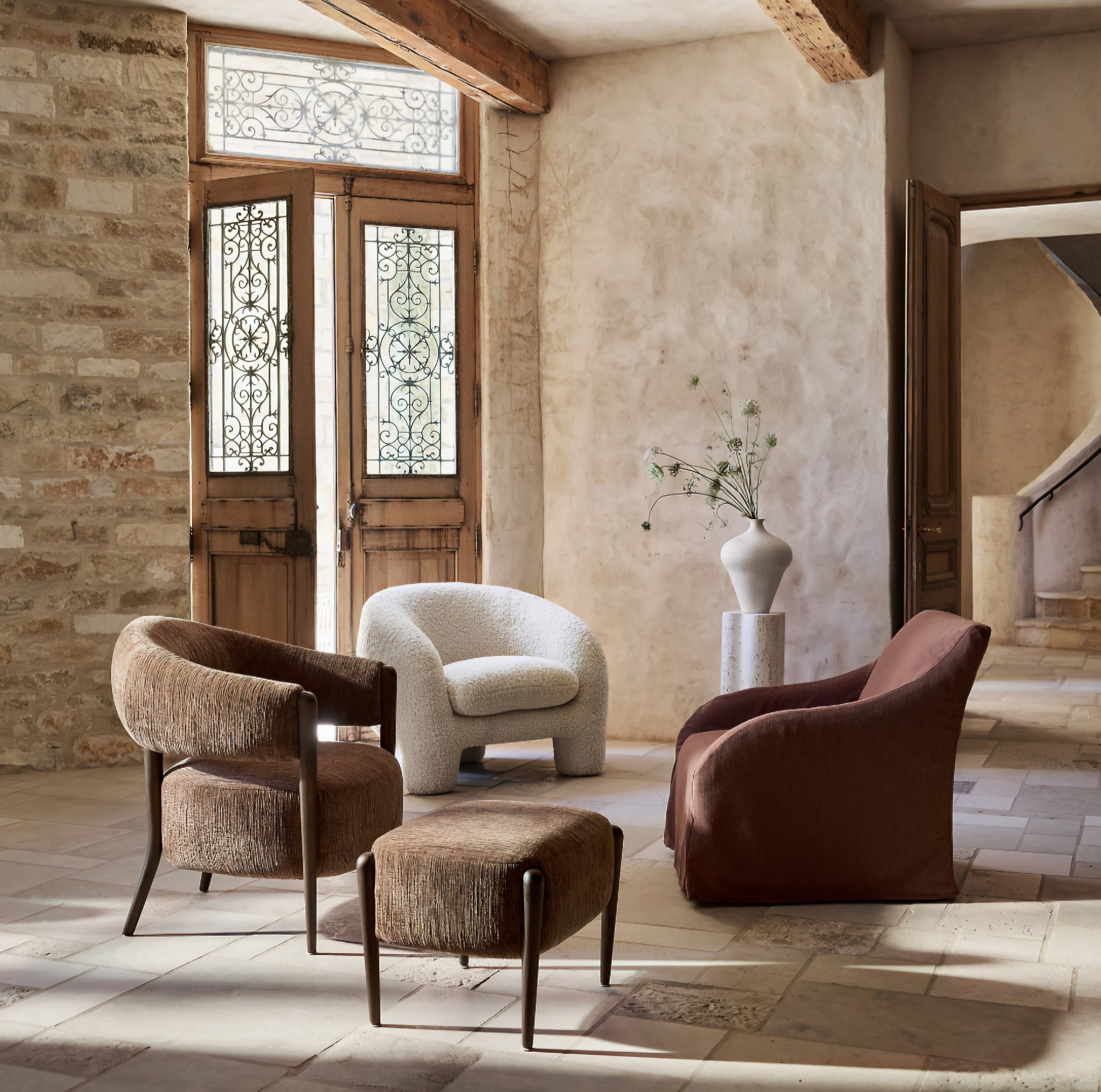 THE ONE × Santi — Wood Ottoman