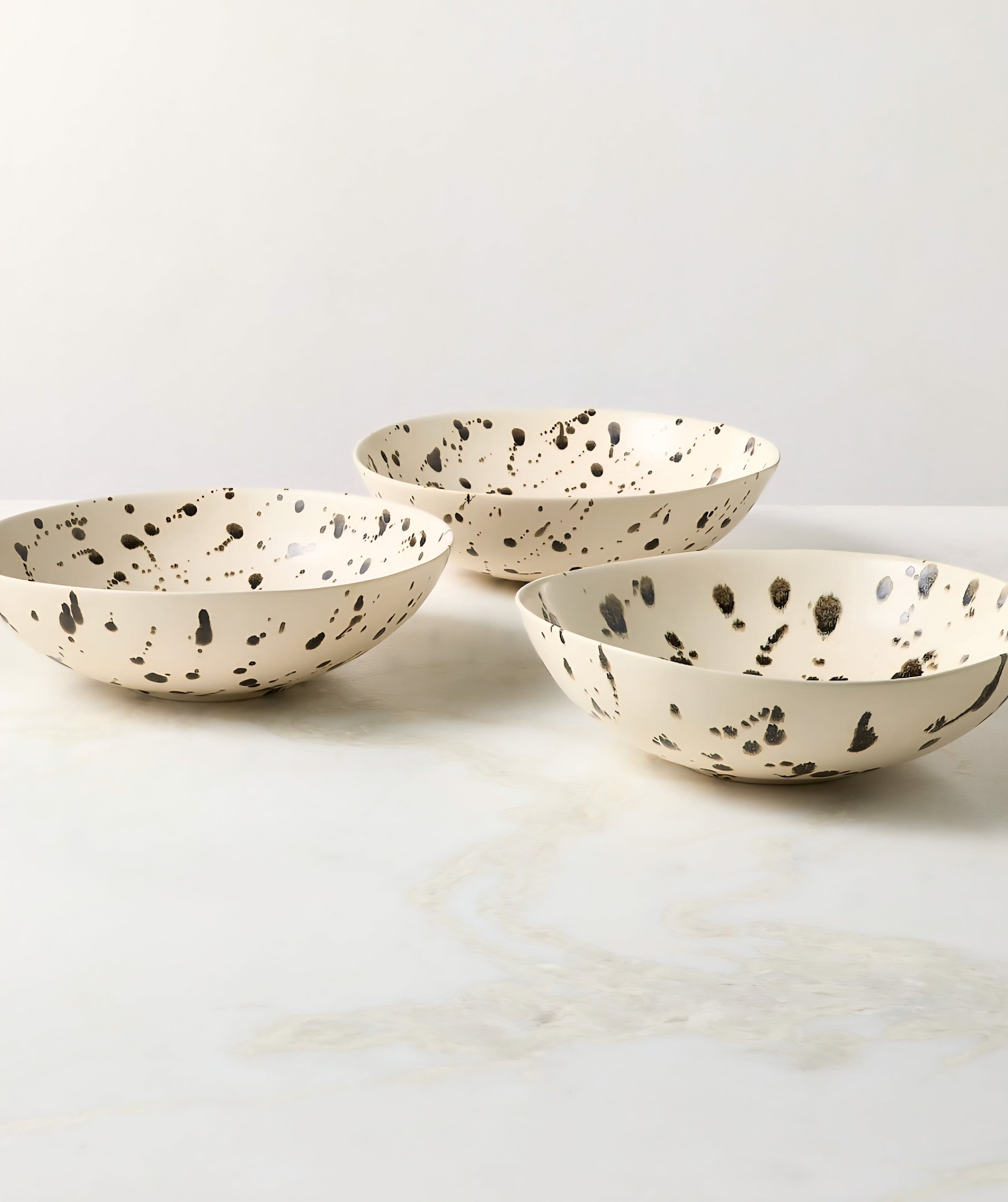 THE ONE × Harper — Black and White Splatter Serving Bowl