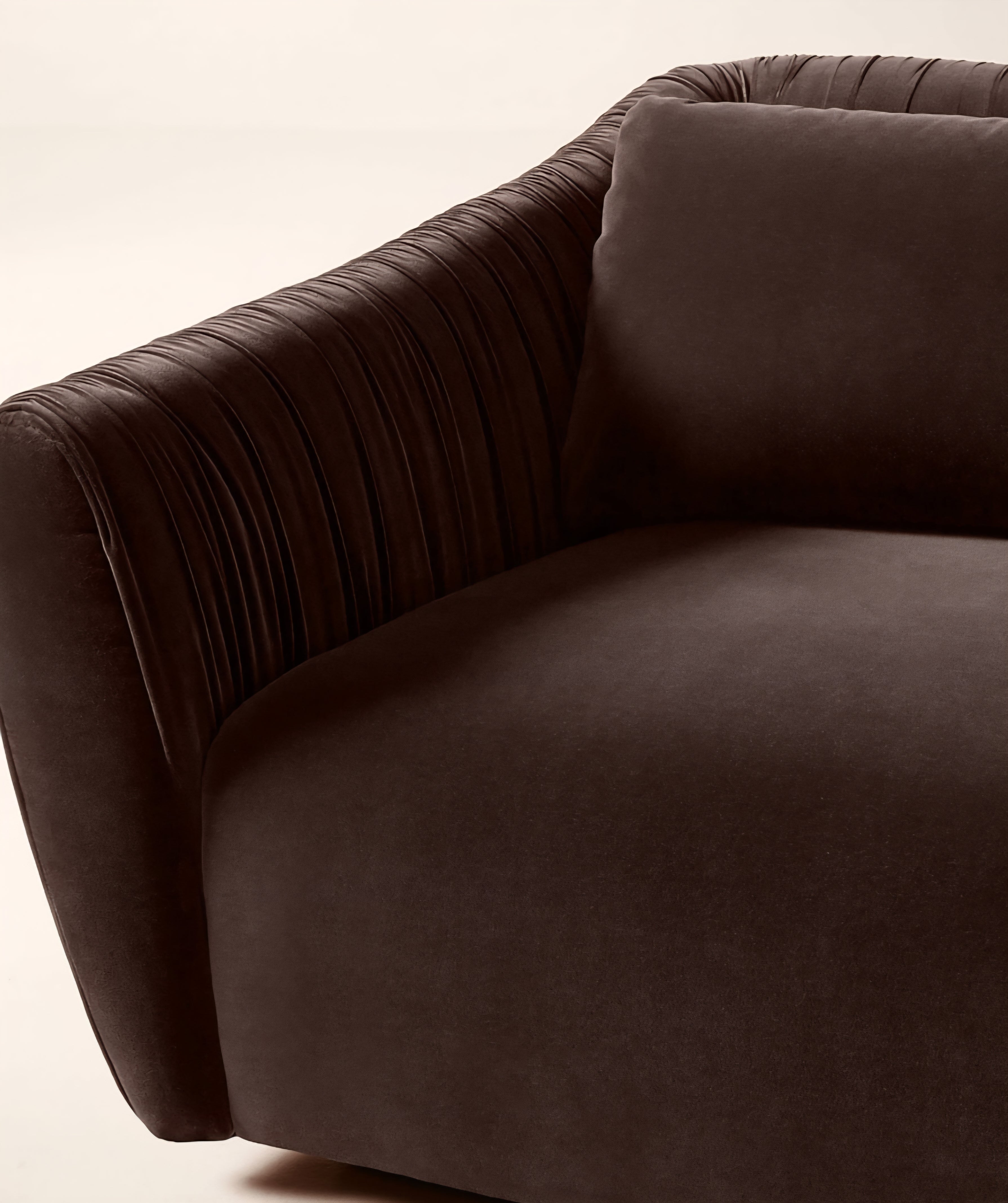 THE ONE × Ruched Velvet Sofa