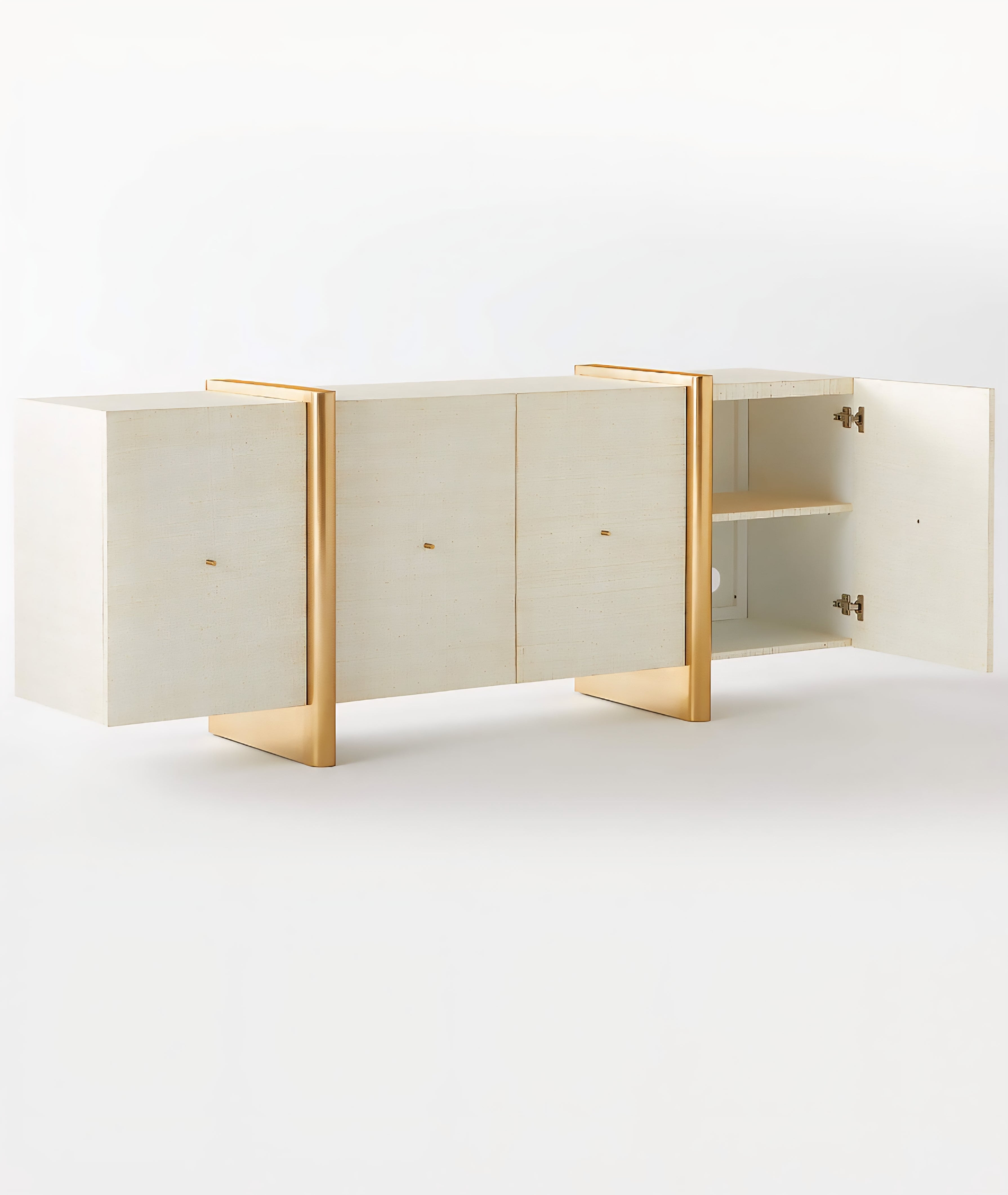 THE ONE × Dorset — White Lacquered Linen Credenza