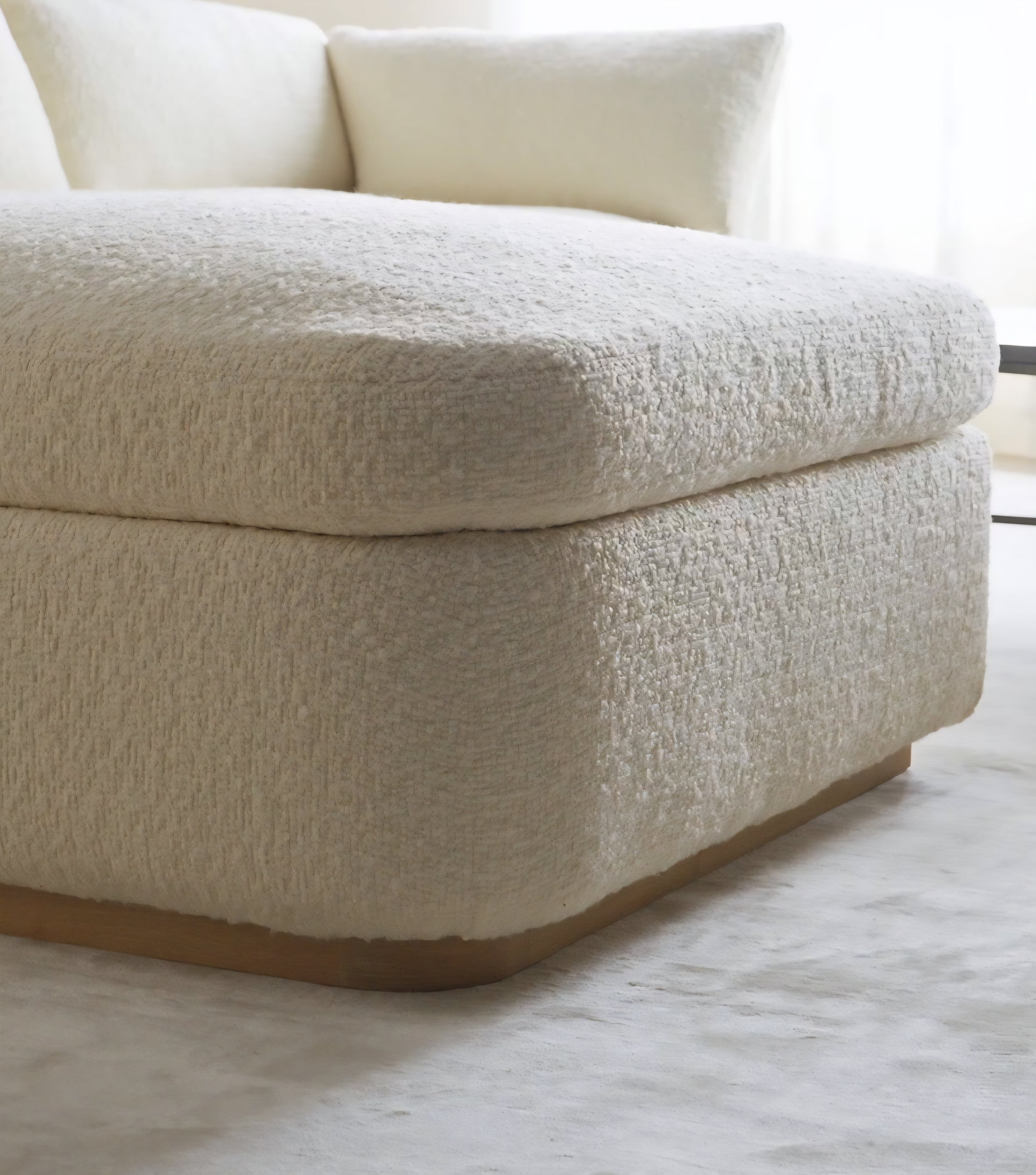 THE ONE × Stormo — Ivory Boucle Sectional Sofa