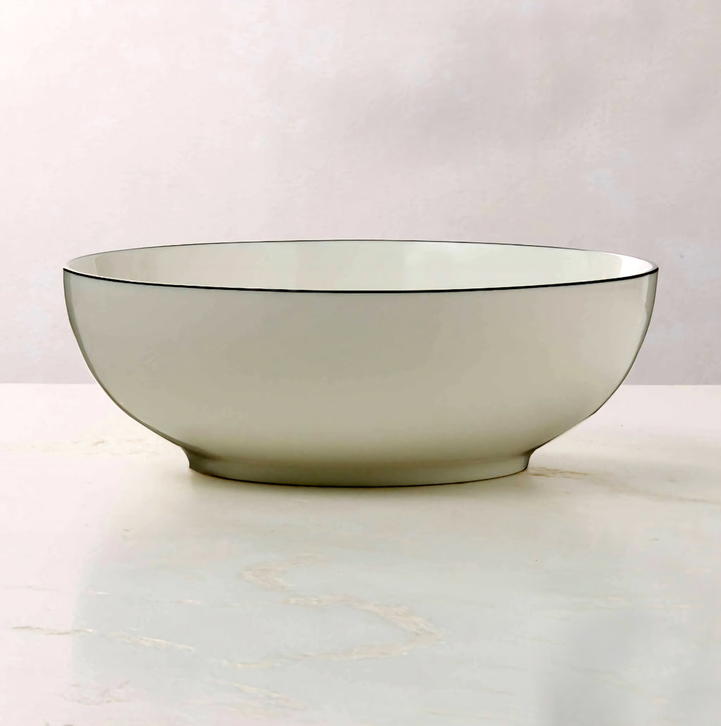 THE ONE × Contact — White Ceramic Serving Bowl