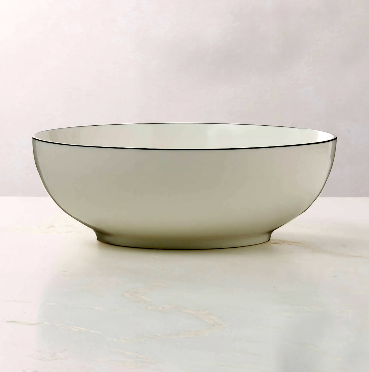 THE ONE × Contact — White Ceramic Serving Bowl