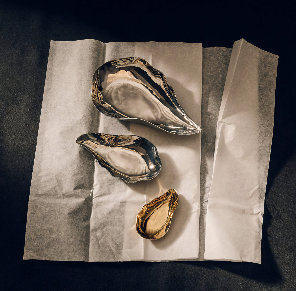 THE ONE × Oyster — Stainless Steel and Brass Pinch Bowl Set