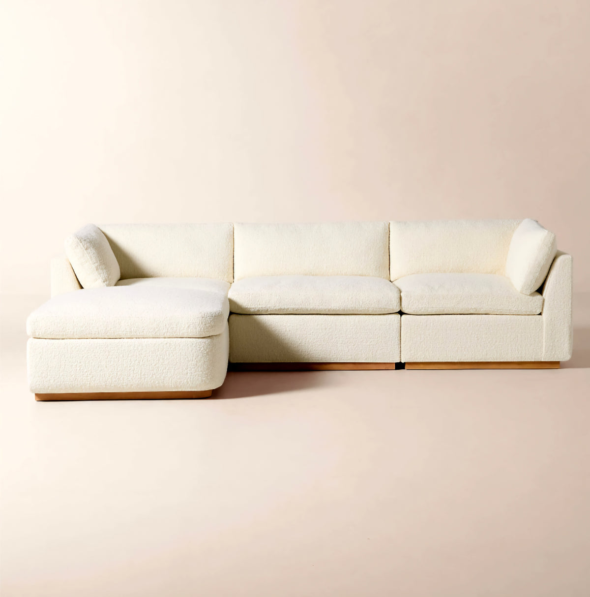THE ONE × Stormo — Ivory Boucle Sectional Sofa