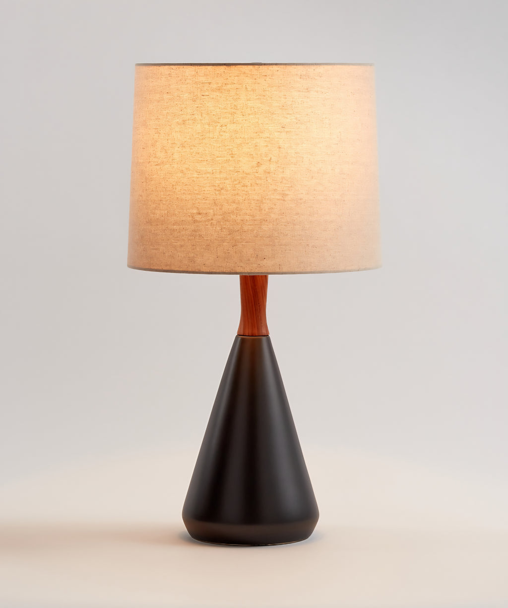 THE ONE × Weston — Black Mid‑Century Modern Table Lamp (27")